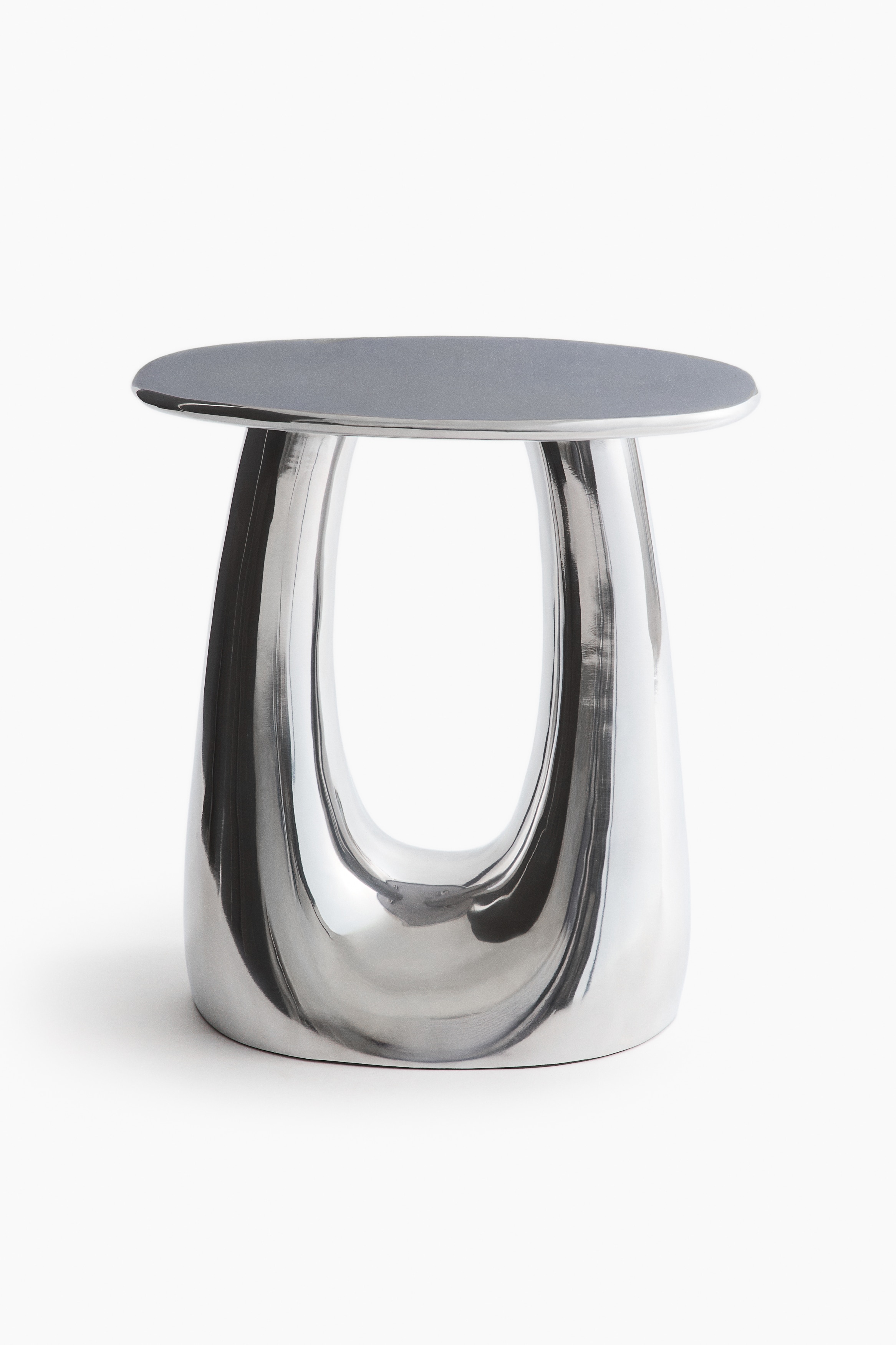 Metal side table - Silver-coloured