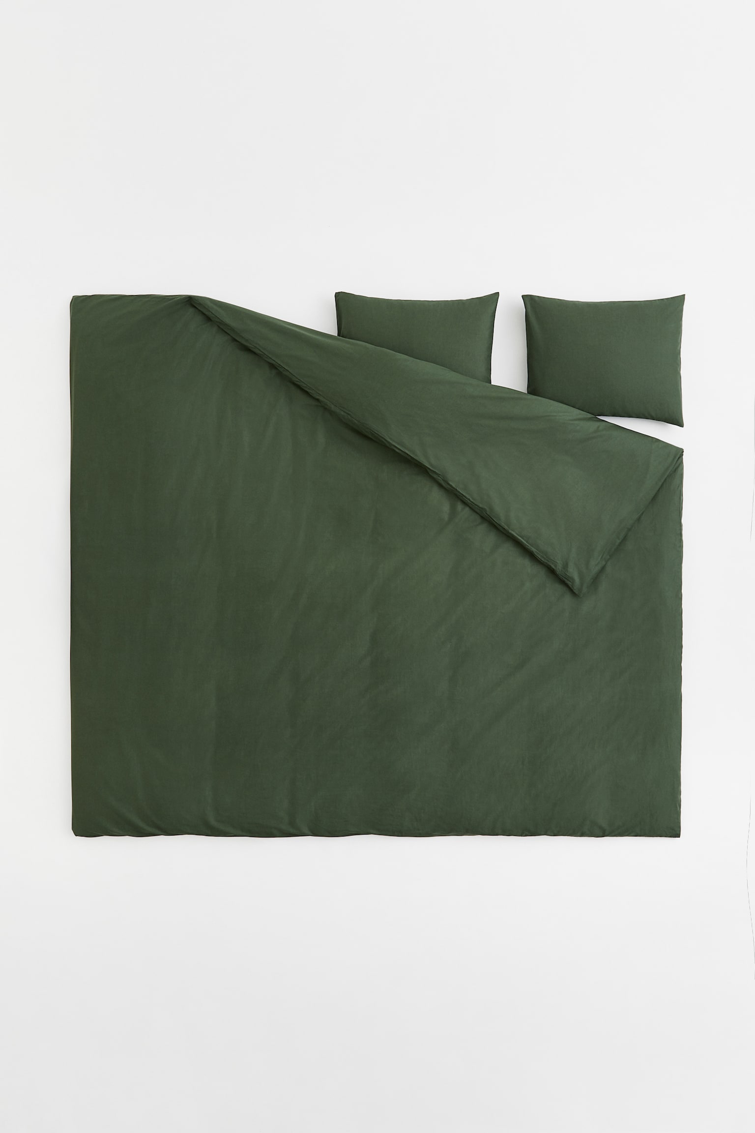 Conjunto de capa de edredão para cama de casal - Verde escuro/Cinzento claro/Azul pombo/Branco/Red/Vermelho escuro/Lilás claro/Lilás escuro/Verde sálvia/Bege claro/Bege acinzentado/Cinzento/Verde escuro/Rosa pó/Bege escuro/Castanho escuro/Cinzento/Verde oliva - 4