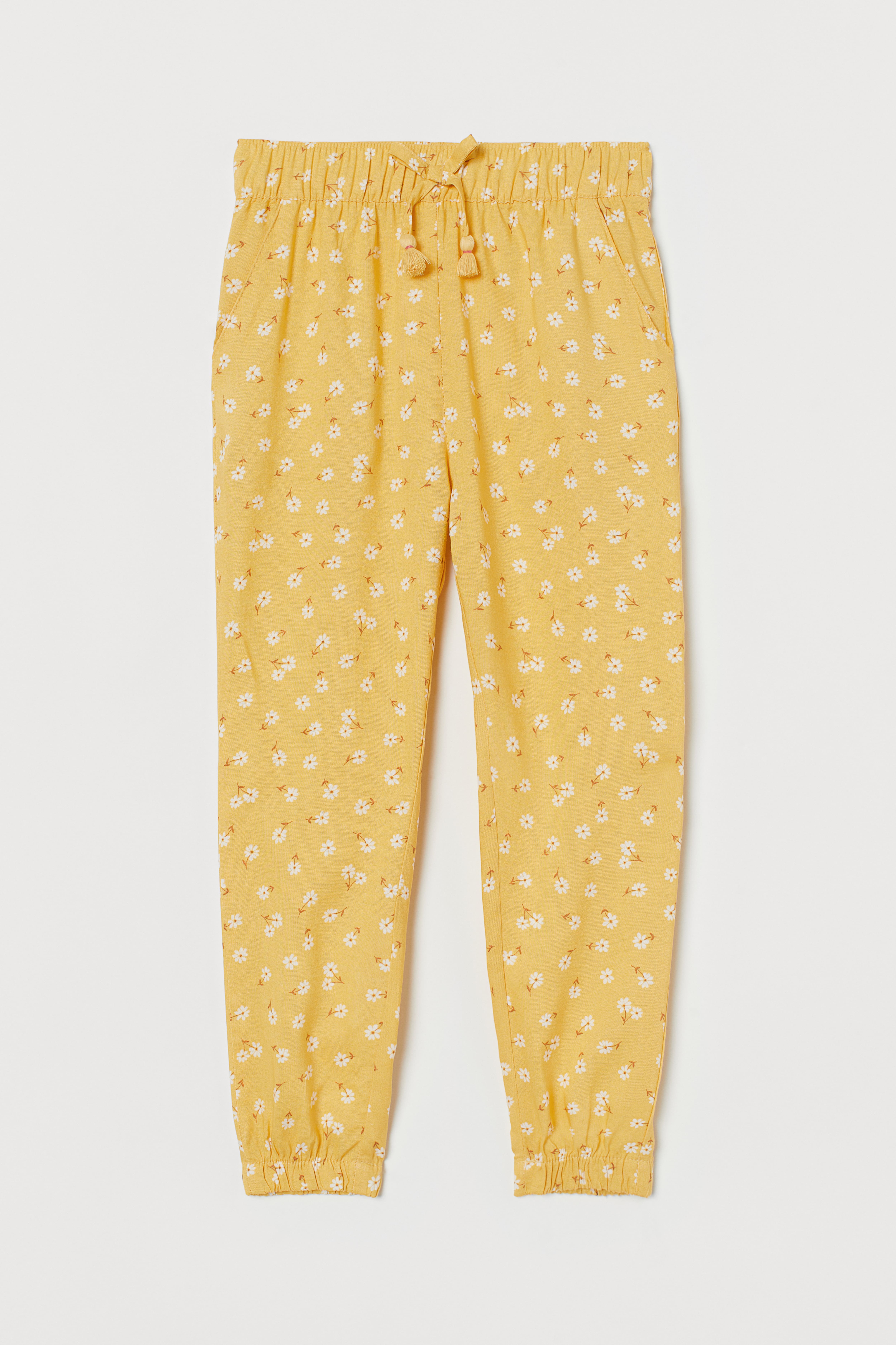 H&m yellow joggers sale