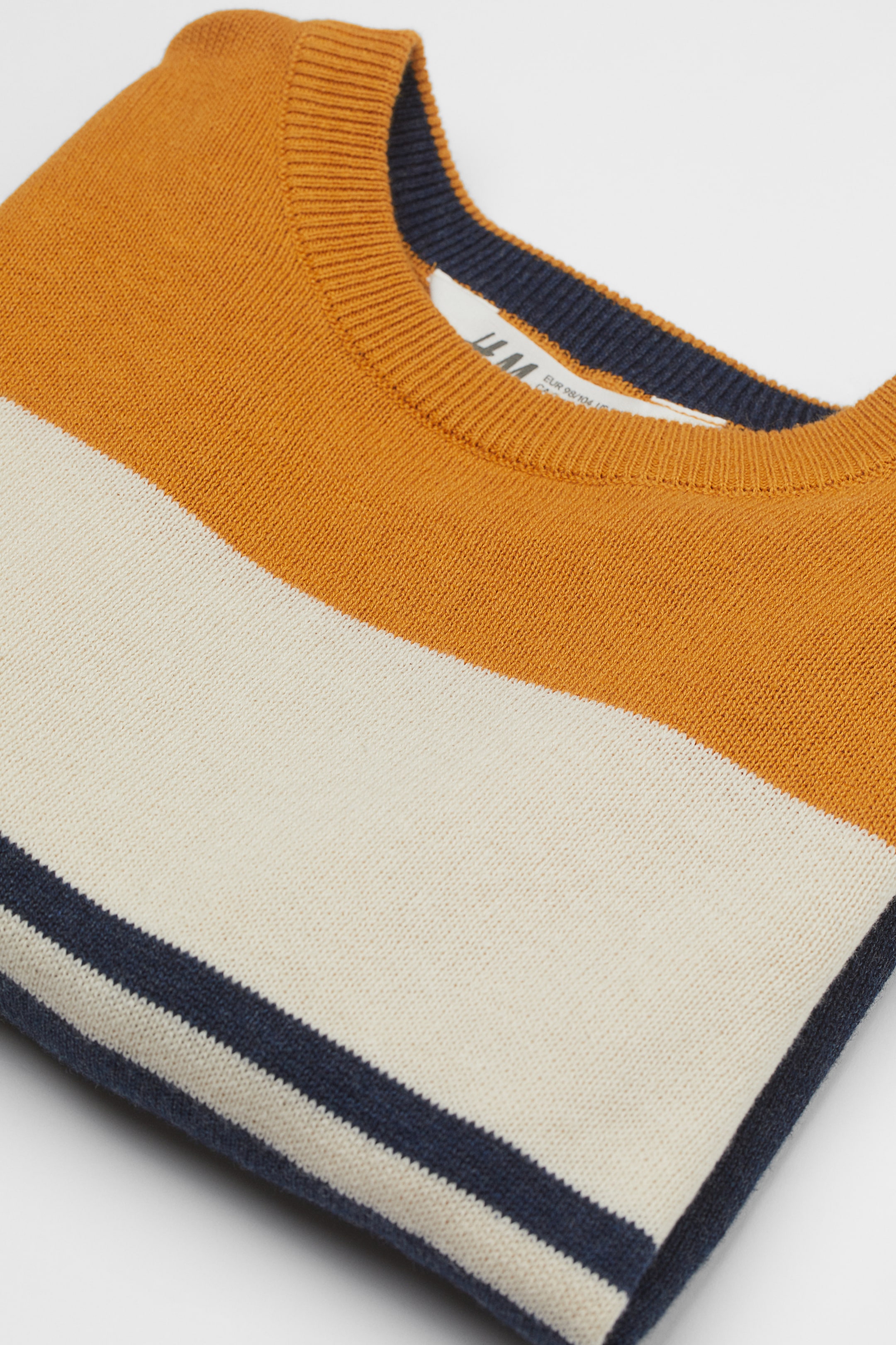 View larger image: Knitted jumper - Light beige/Block-striped - Kids | H&M 2