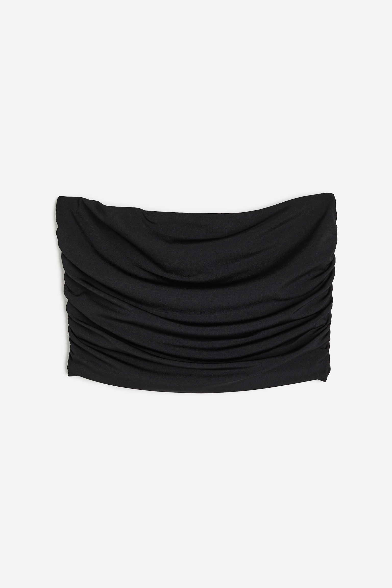 Draped Bandeau - Black/Hot coral/Black/Stripe - 1