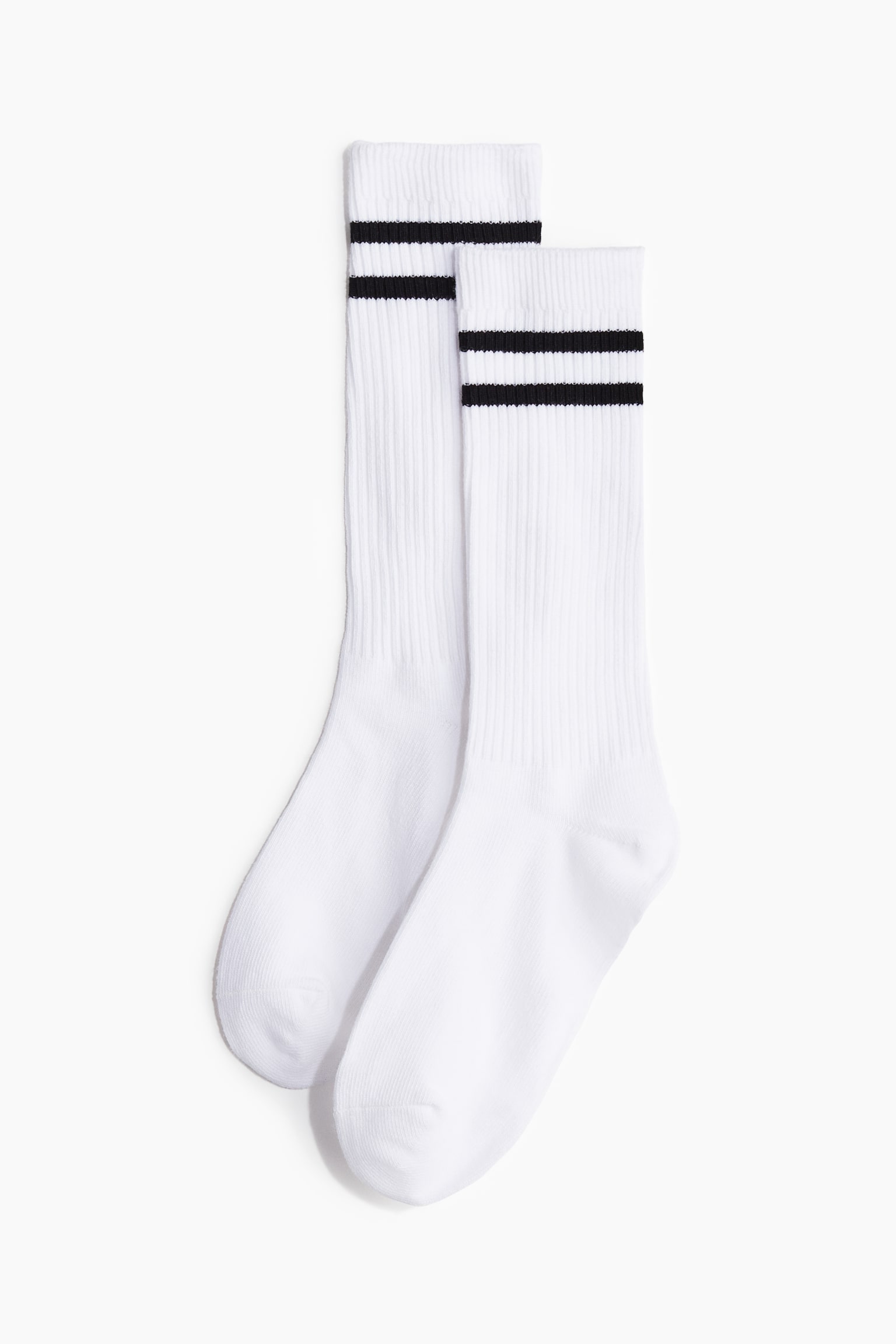 3-pack knee-high sports socks - White/Black/White/Blue/Light pink/Red - 3