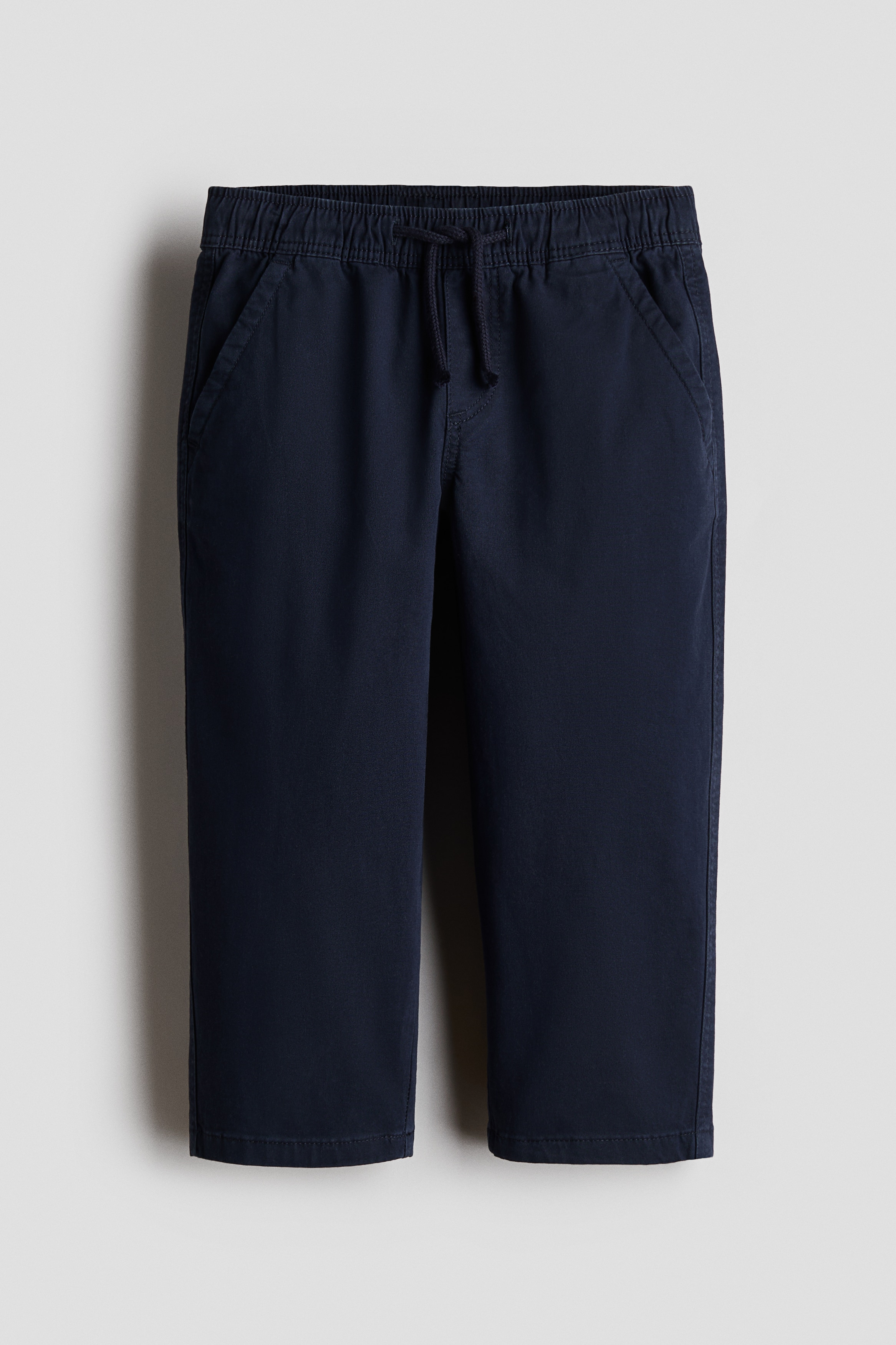 Cotton twill joggers - Navy blue/Dark brown/Dusty khaki green