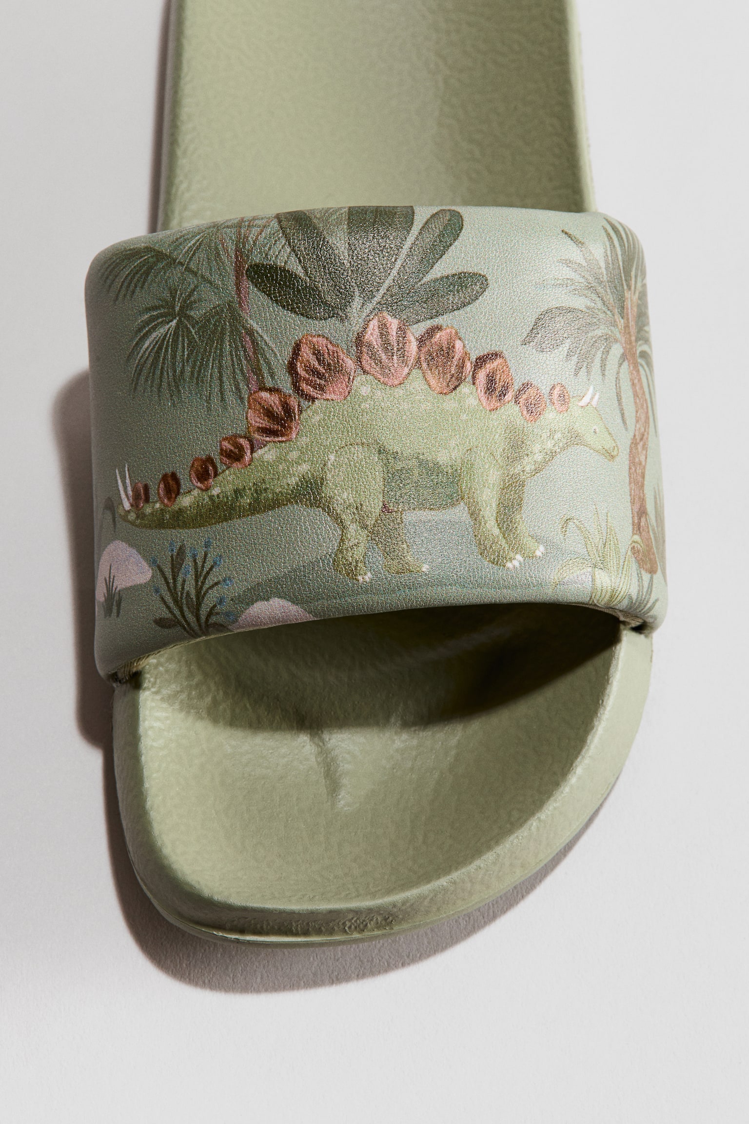 Nyomott mintás fürdőpapucs - Zöld/dinoszauruszok - 3