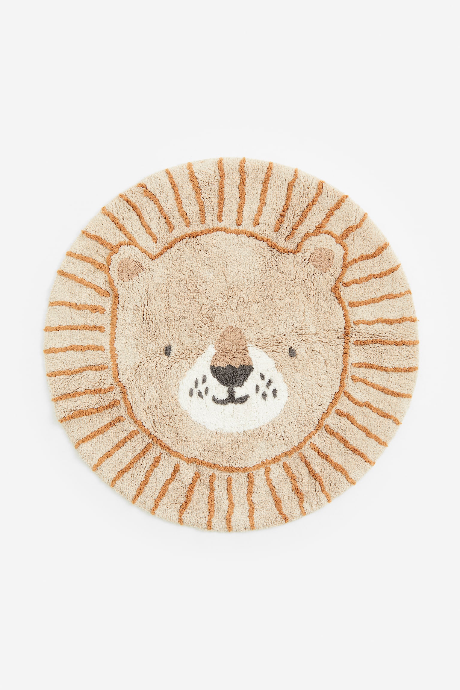 Round cotton rug - Light beige/Lion - 1