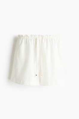 Shorts i denim med dragsko