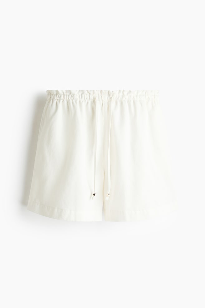 Denim Drawstring Shorts - White/Light denim blue/Dark denim blue - 1