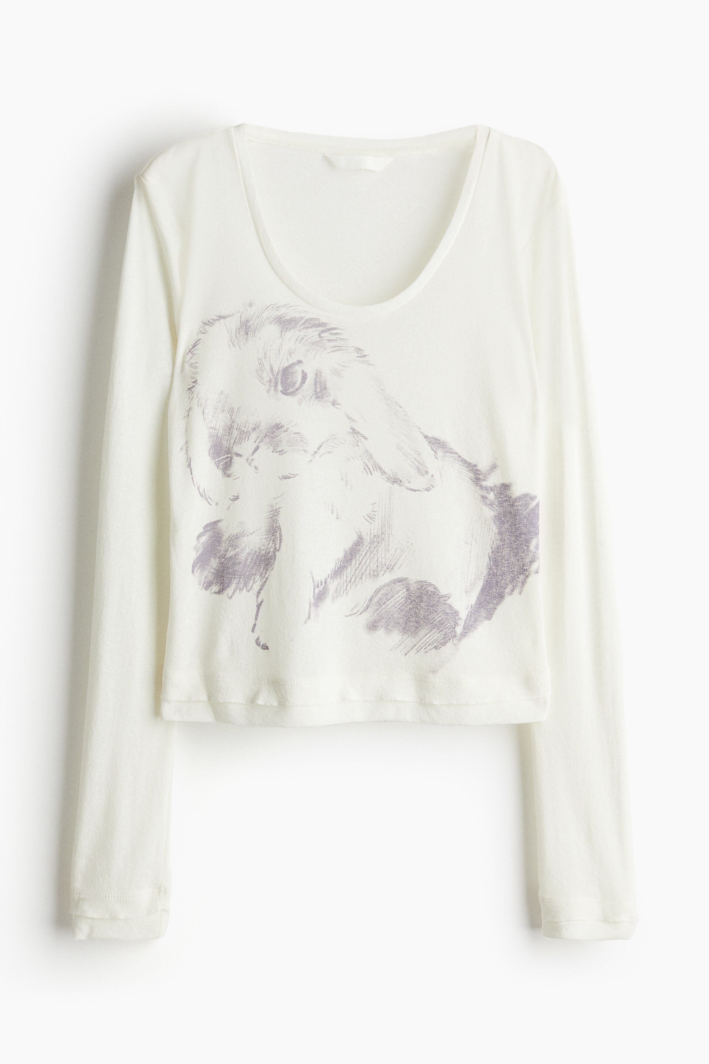 プリントトップス - ライラック／キャット - レディース | H&M JP