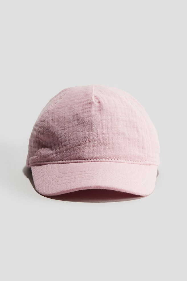 Casquette en coton avec application - Rose clair/Blanc/fleuri/Blanc/Beige/Bleu clair/fraise - 3