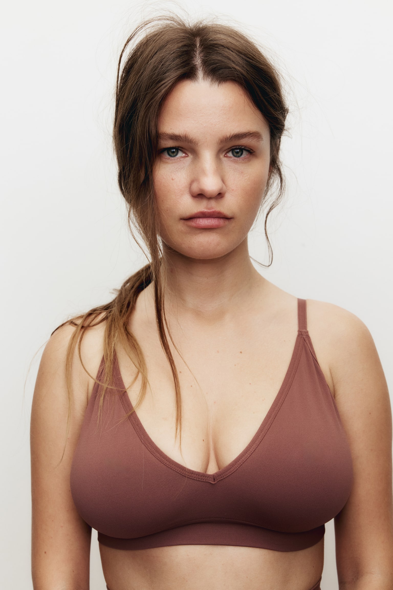 Seamless padded soft bra - Brown/Black/White/Light beige/Pigeon blue/Grey-green/Black/Dark brown - 2