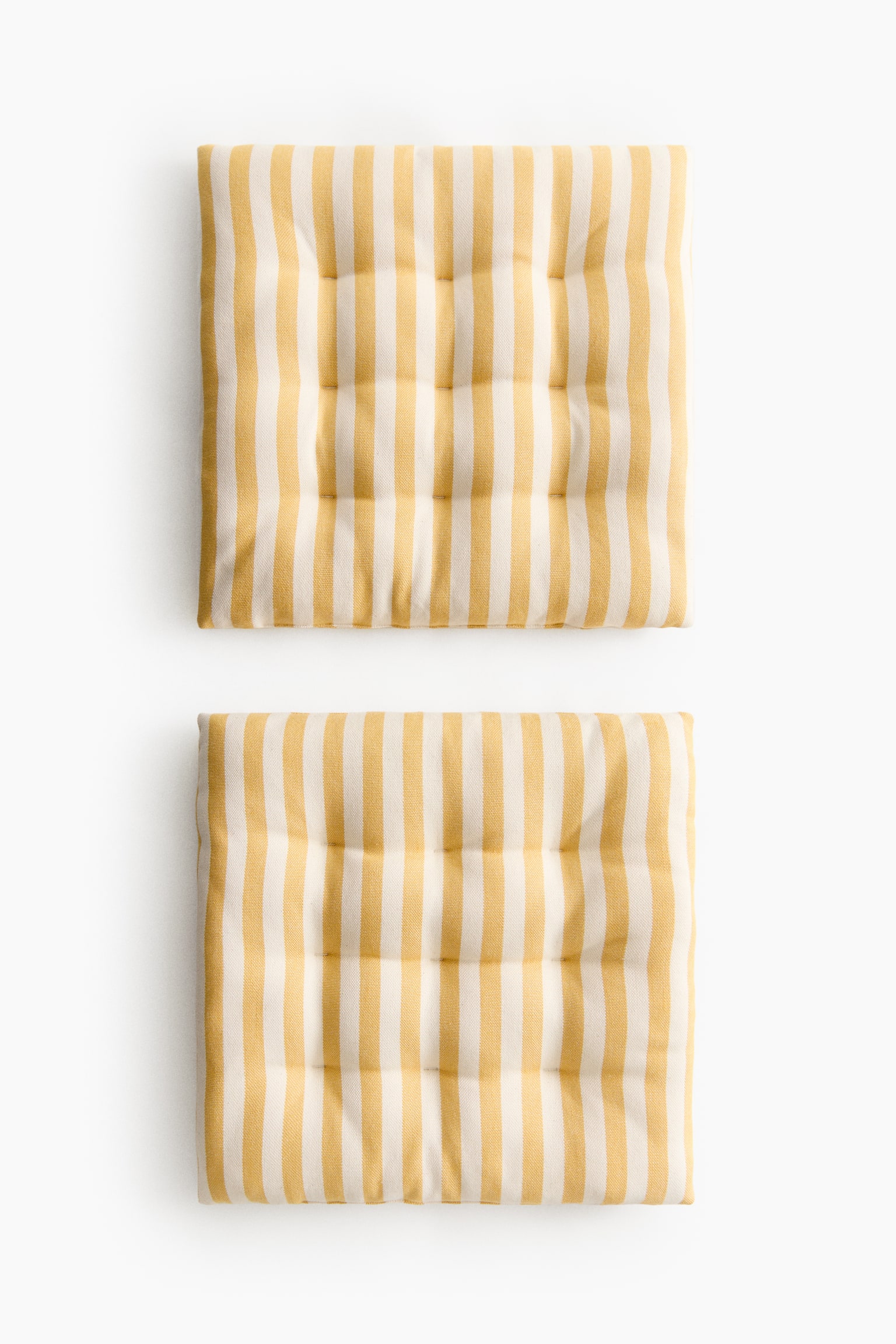 2-pack outdoor seat cushions - Yellow/Striped/Blue/Striped/Khaki green/Striped/Orange/Striped/Dark grey/Striped/Beige/Striped - 1