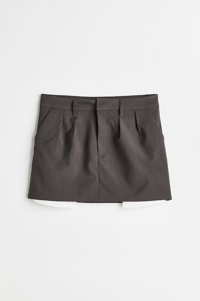 Mini skirt - Dark grey/Beige/Black/Beige - 2