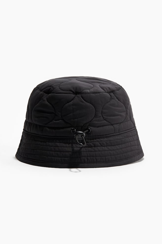 Gesteppter Bucket Hat - Schwarz - 1