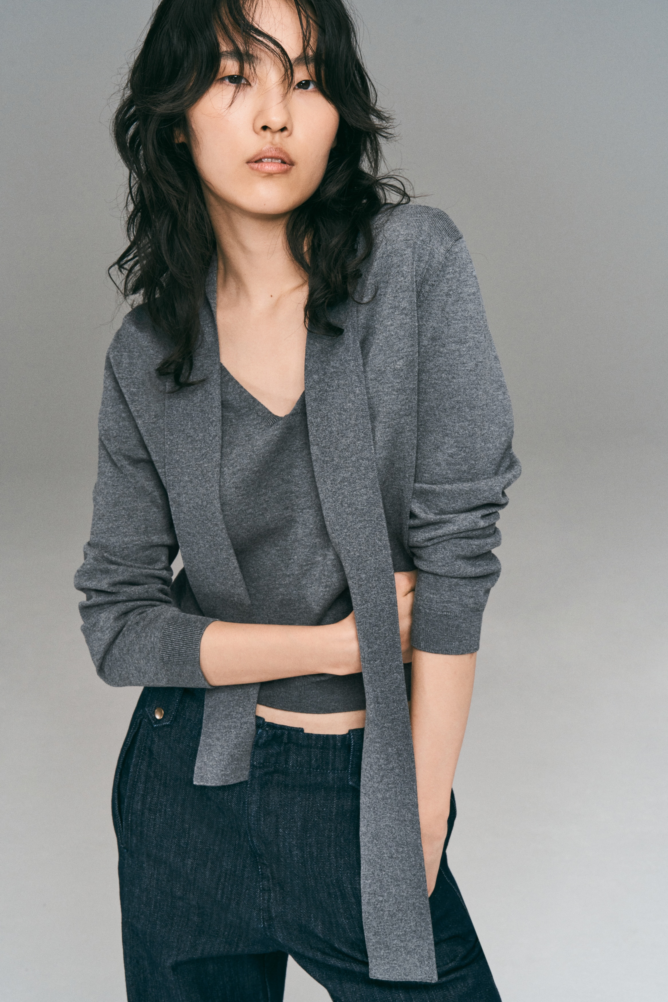 スカーフカラーセーター - ホワイト - レディース | H&M JP