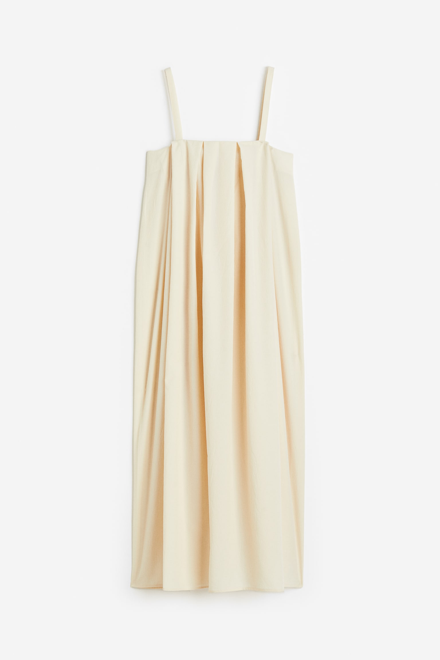 Pleated Dress - Cream/Black - 1