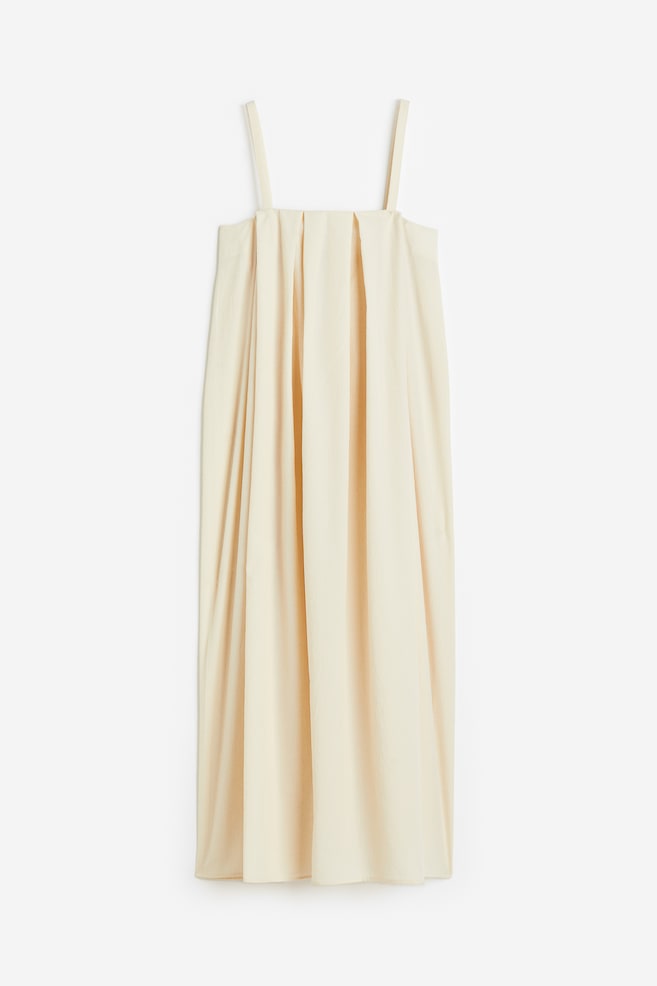 Plissiertes Kleid - Cremefarben - 1