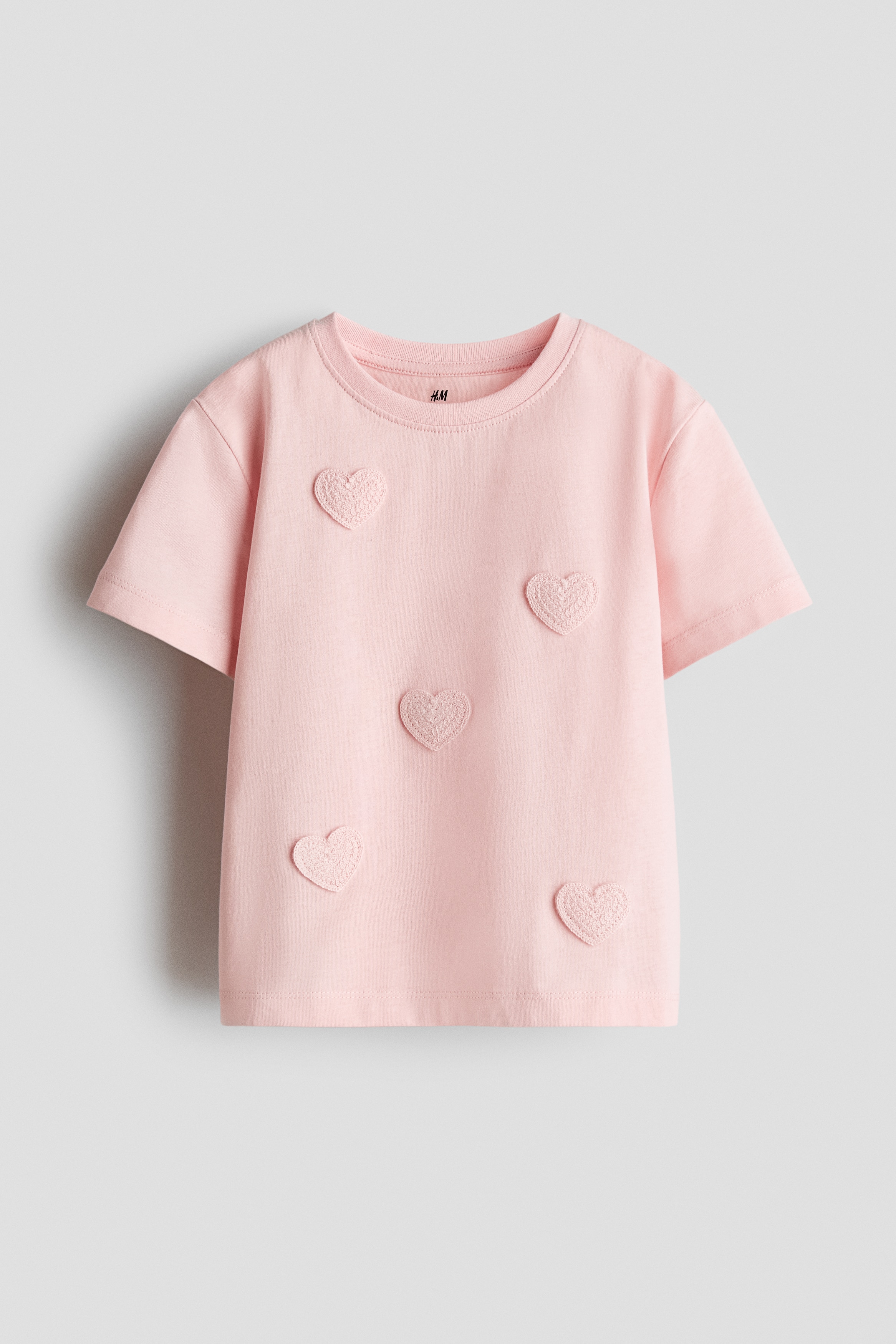 Motívumos póló - Világos rózsaszín/szívek/Fehér/tengerészkék/Krémszínű/masnik