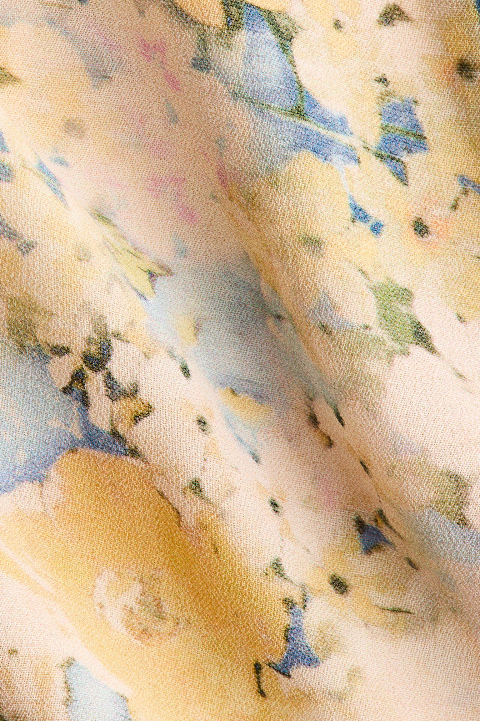 MAMA Flounced chiffon dress with scarf - Yellow/Floral - 4