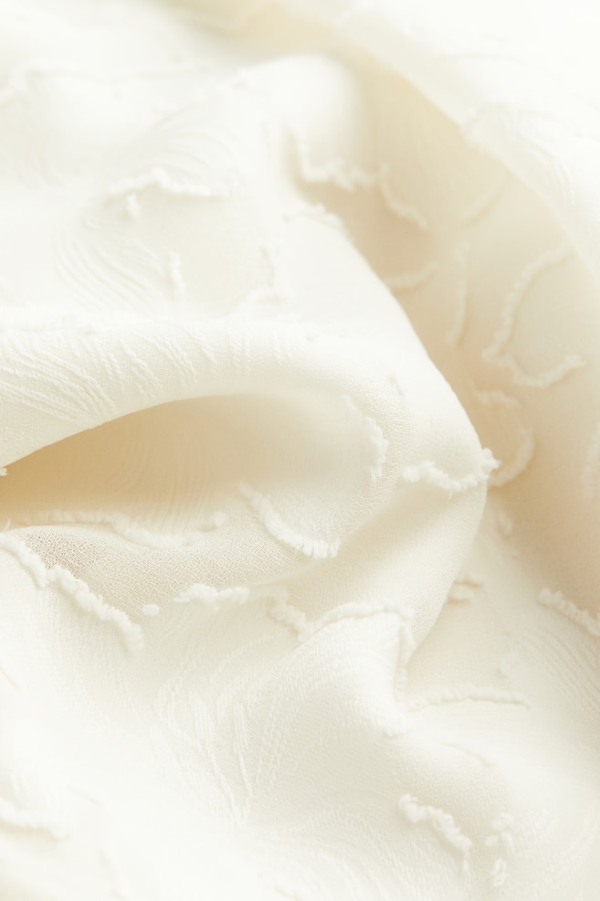 Robe en tissu jacquard - Crème - 3