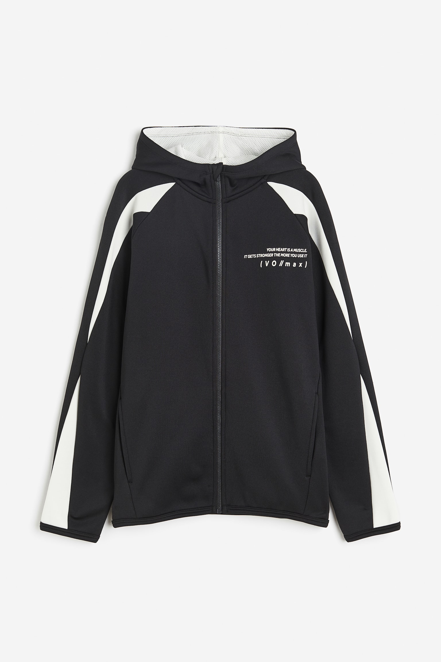 Activewear Hoodie - Black/White - 1