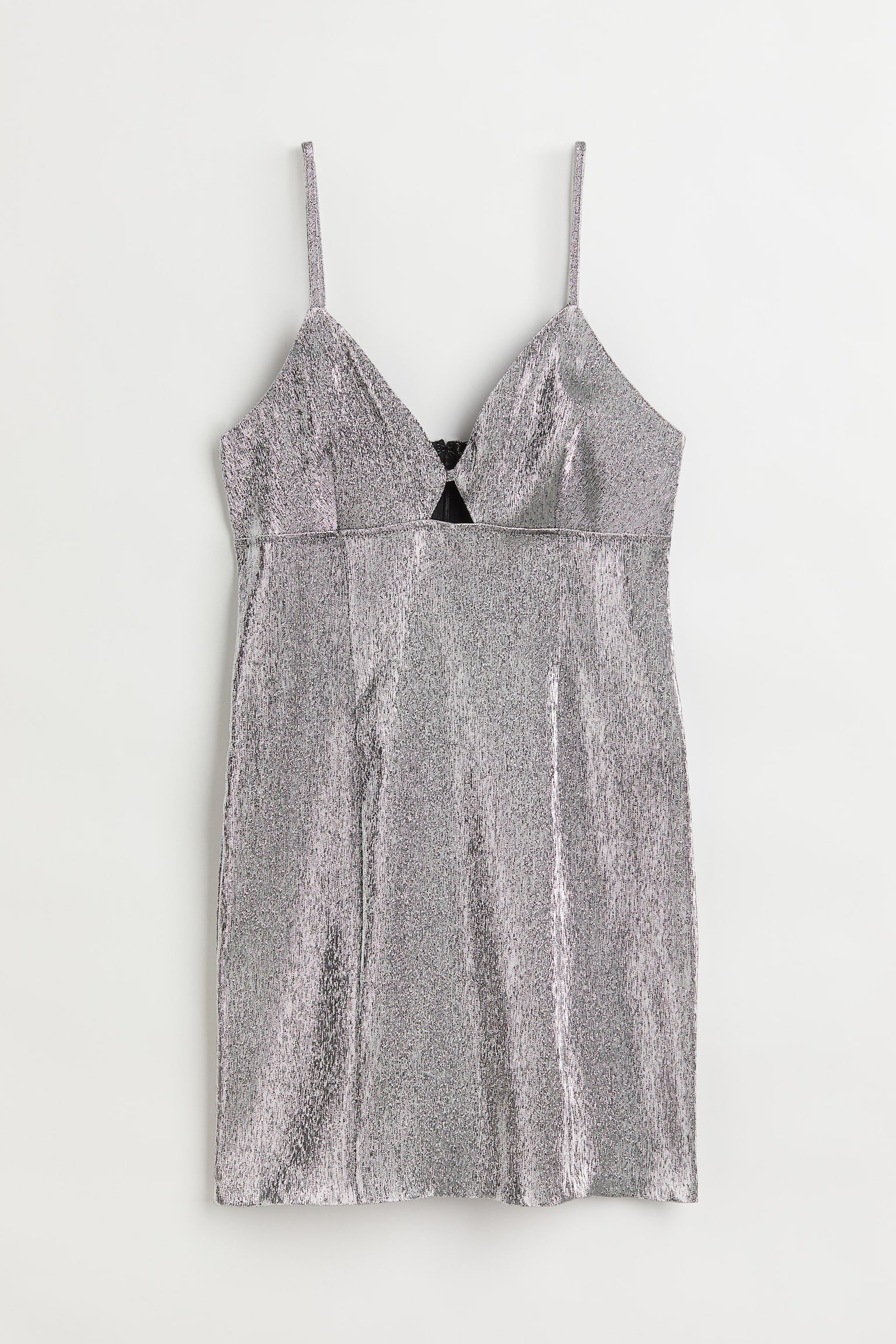 Cut Out Mini Dress - Silver colour - 1