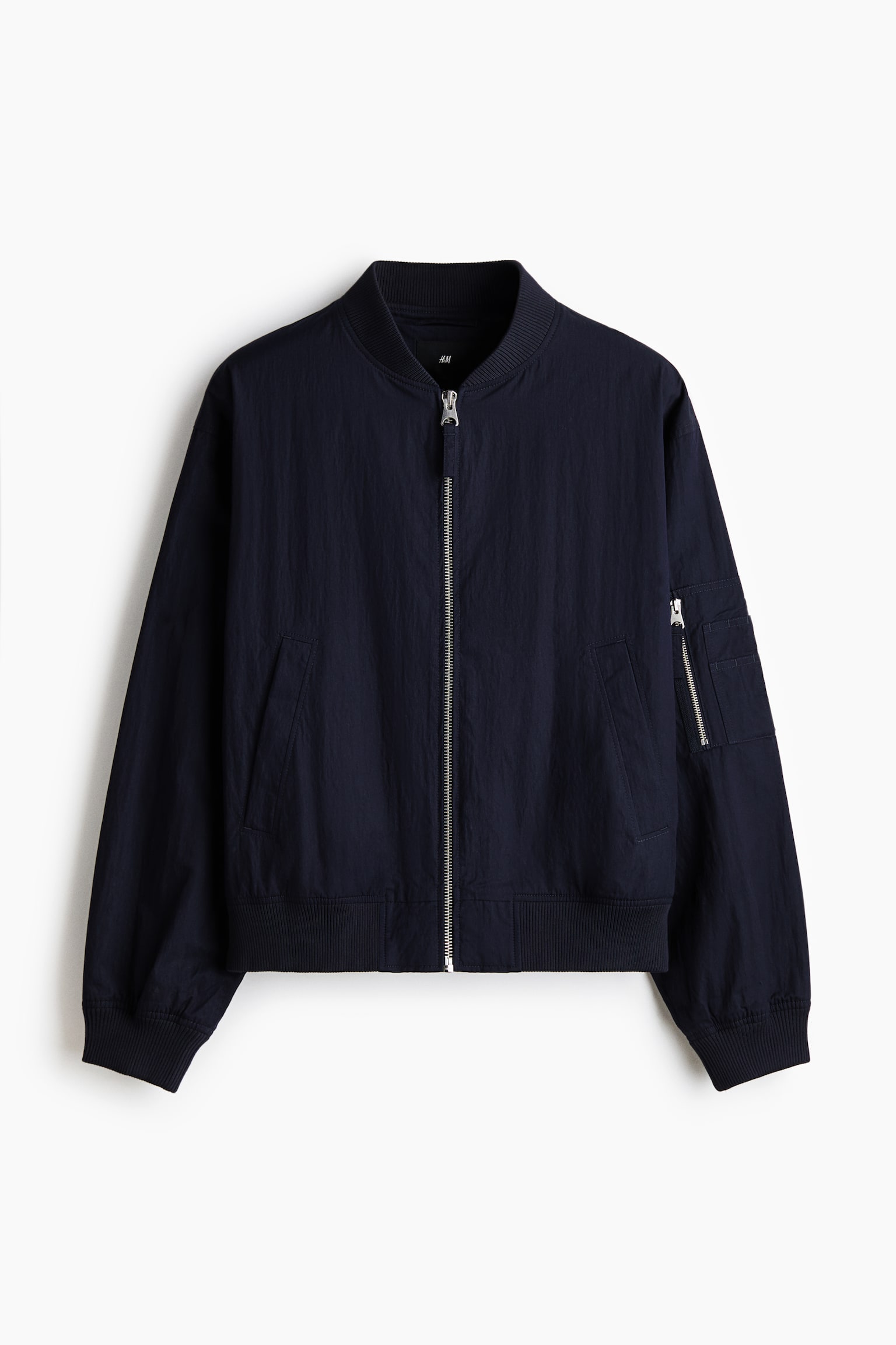 Bomber jacket - Navy blue/Light beige - 2