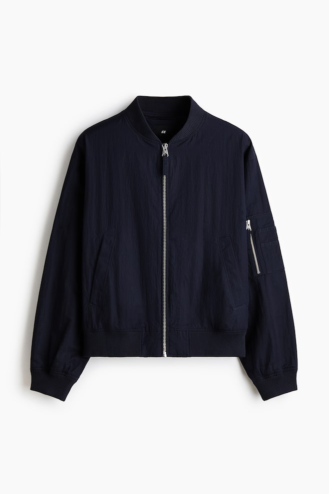Pilotenjacke - Marineblau/Hellbeige - 1