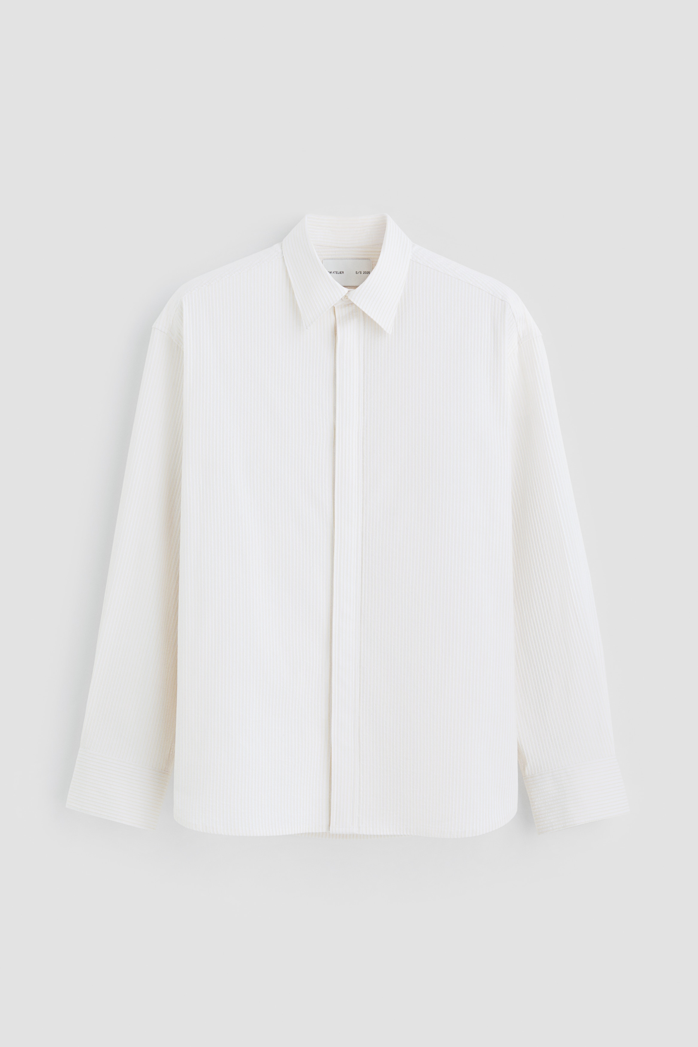 Hemd aus Jacquardstoff - Weiß