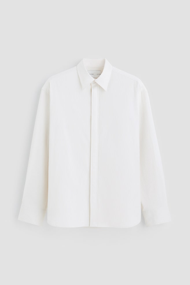 Jacquard-weave shirt - White - 1
