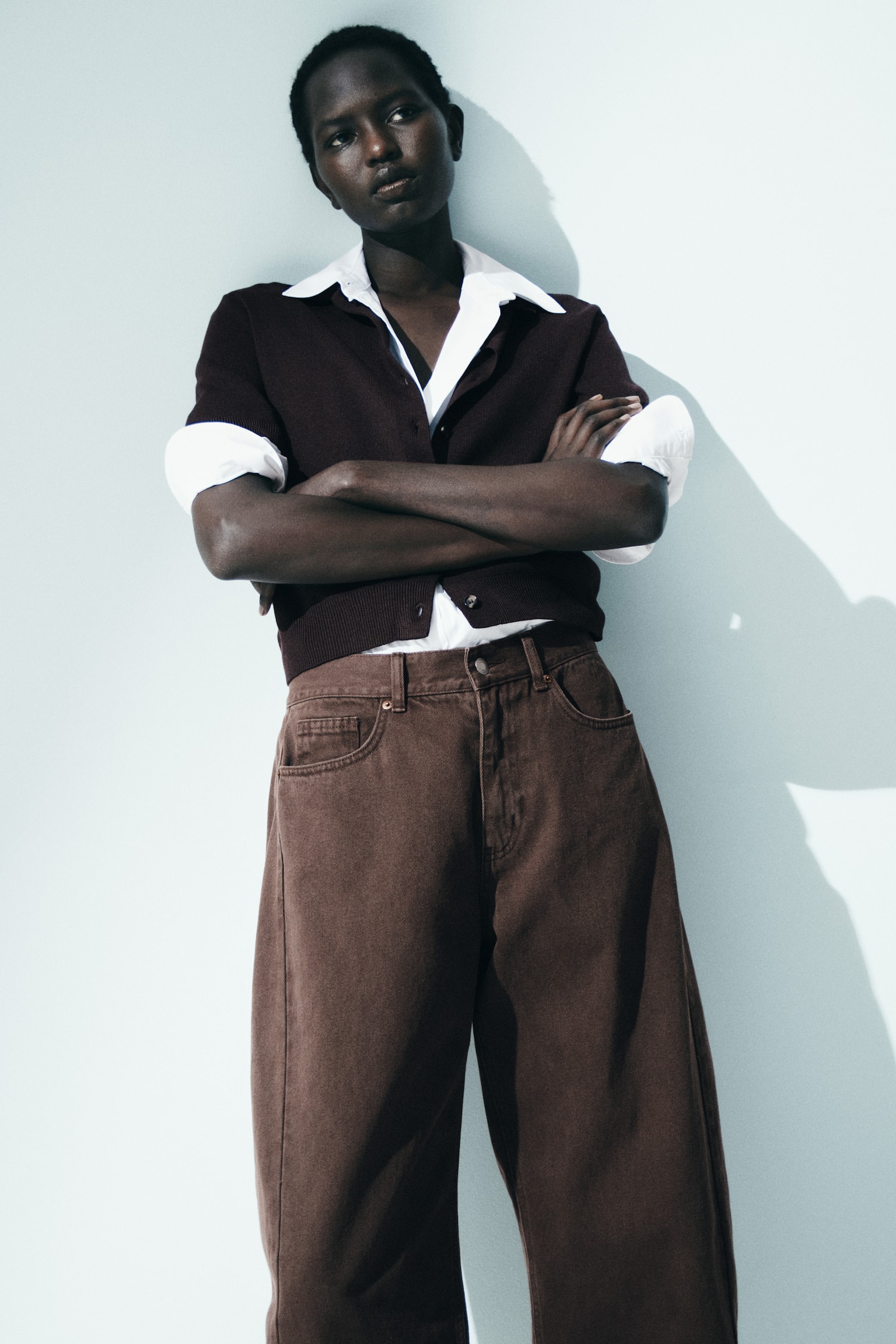 Barrel Regular Waist Jeans - Marron/Bleu denim clair/Dark denim blue - 6