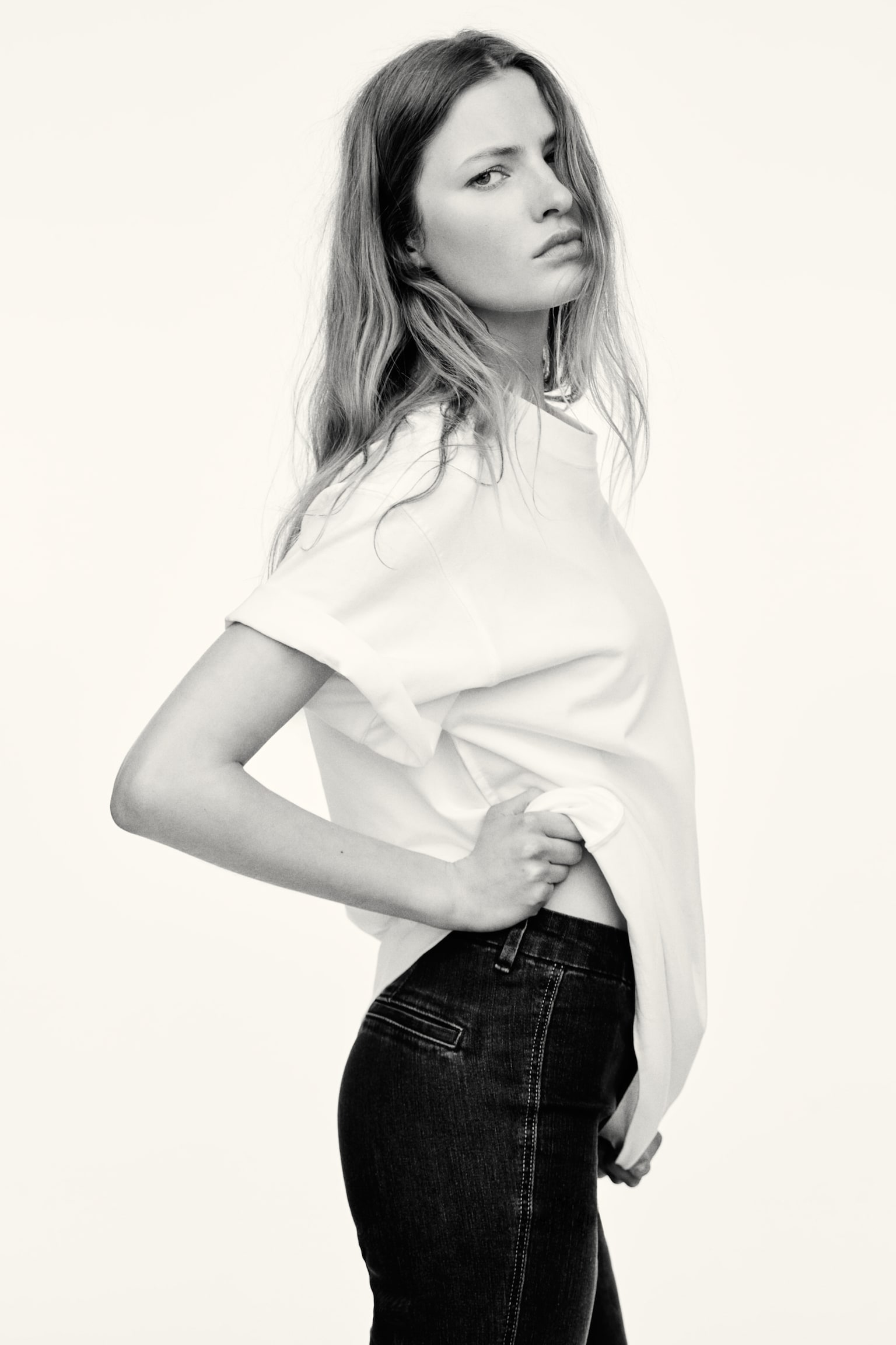 Flared High Jeans - כחול ג'ינס כהה/שחור ג'ינס/כחול ג'ינס כהה/תכלת - 5