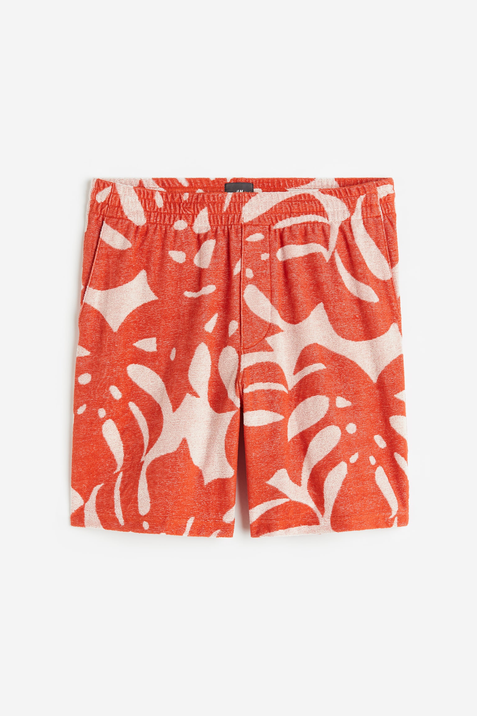 Regular Fit Terry shorts - Orange/Leaf-patterned/Blue/Leaf-patterned - 1