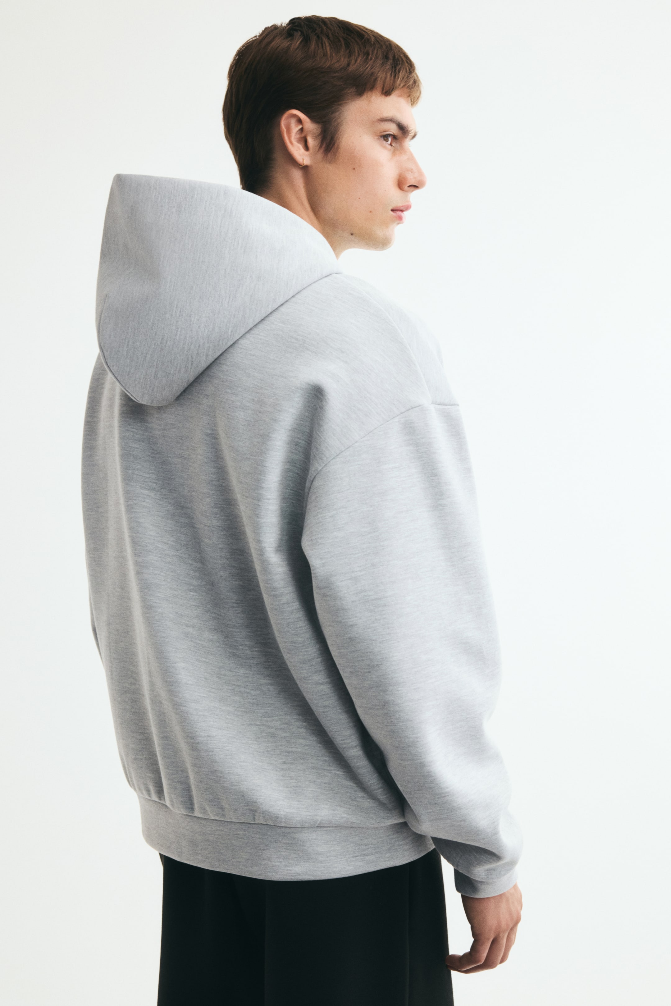 Oversized Interlock Hooded Jacket
