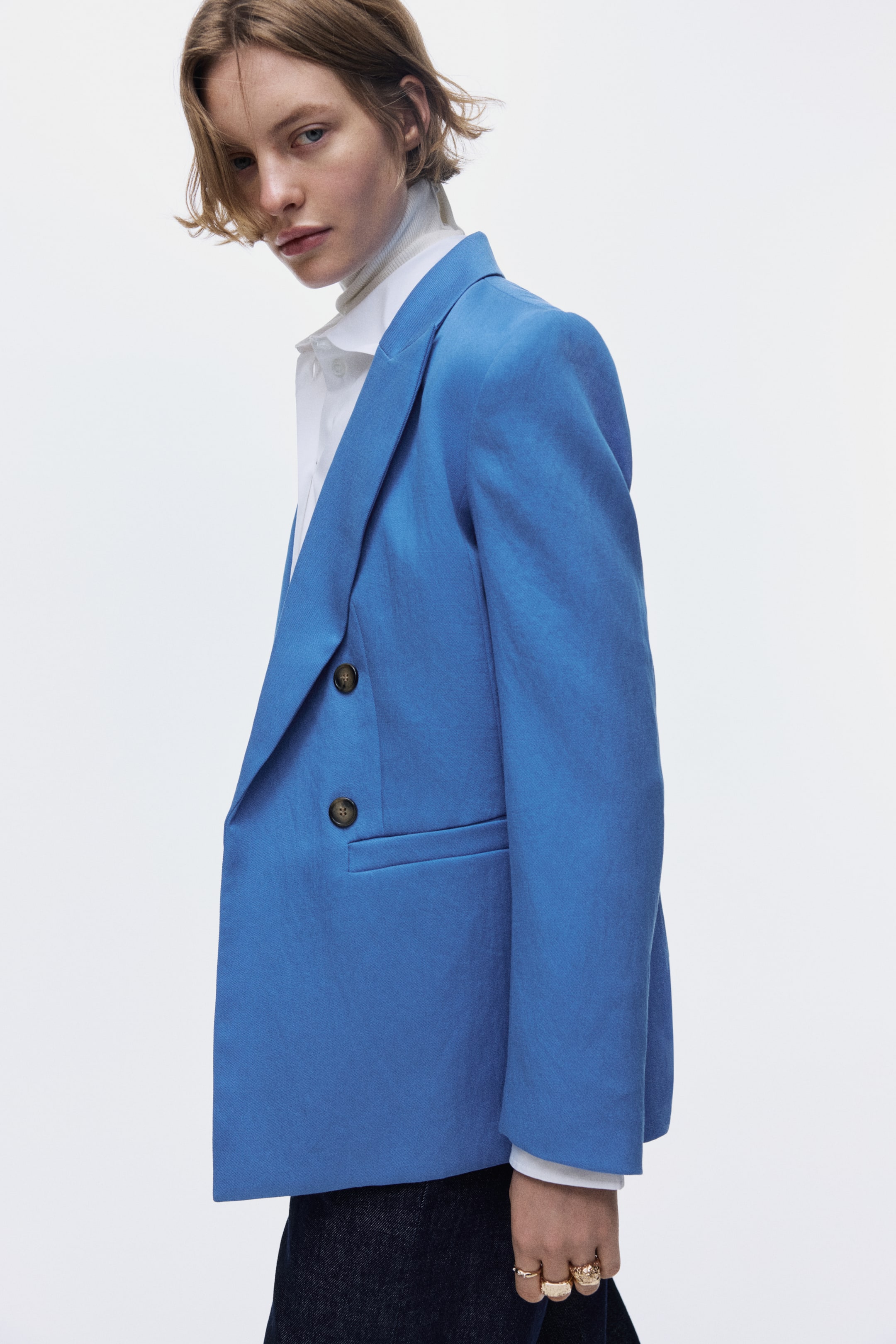 拡大画像を表示: ブレザー - ブルー - レディース | H&M JP 1