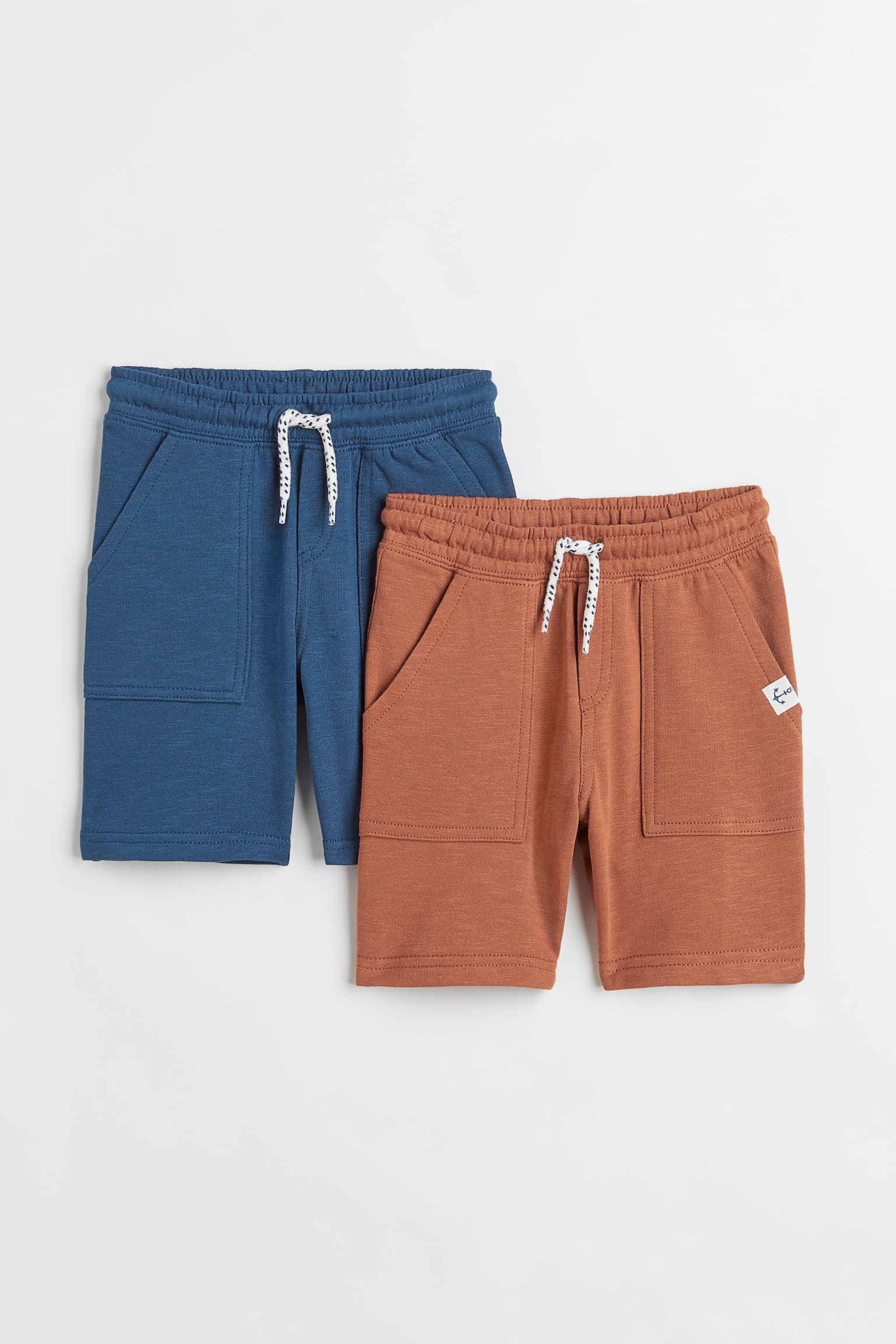 2-pack Sweat Shorts - Rust orange/Dark blue - 1