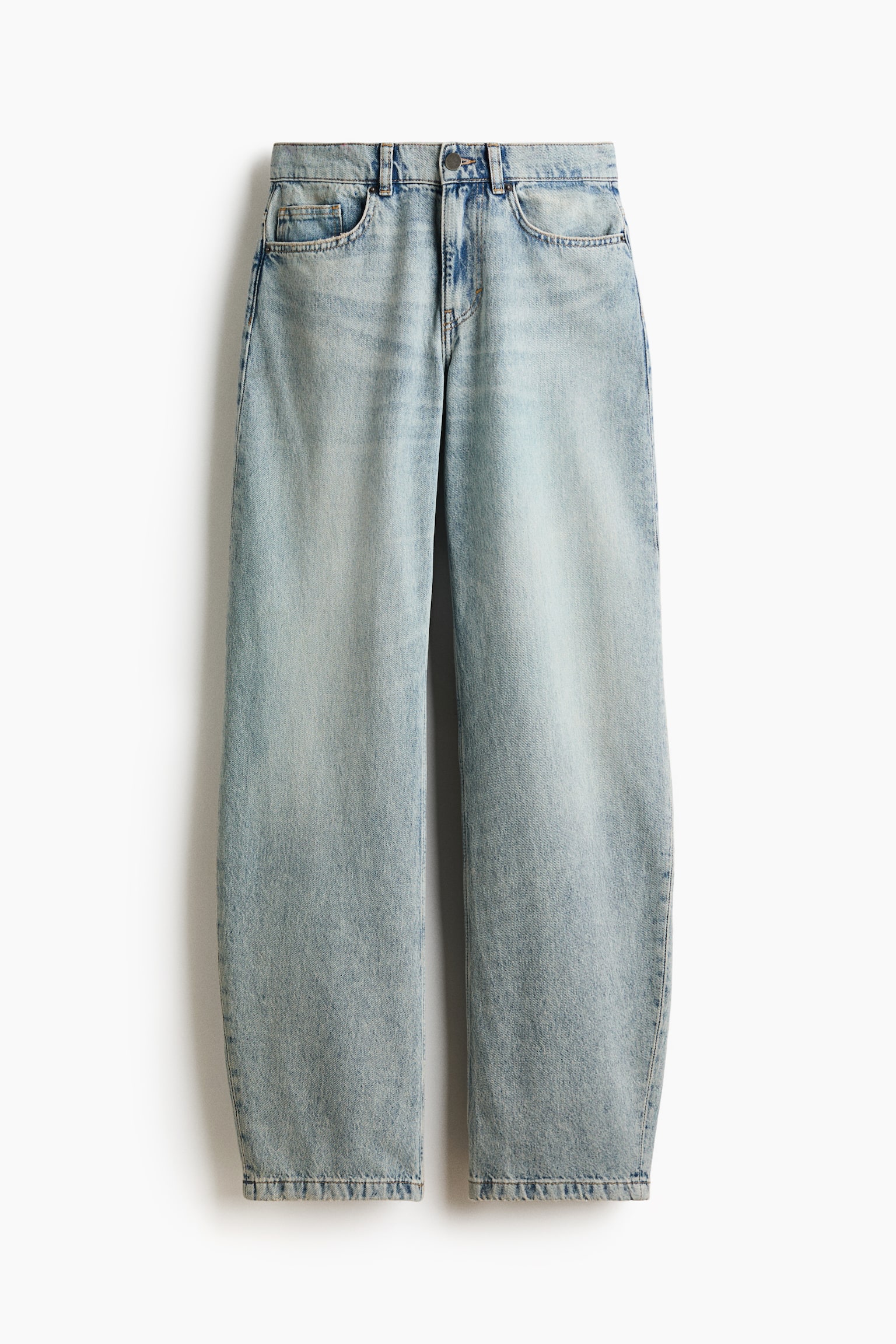 Jean tonneau à taille classique - Bleu denim clair - 1