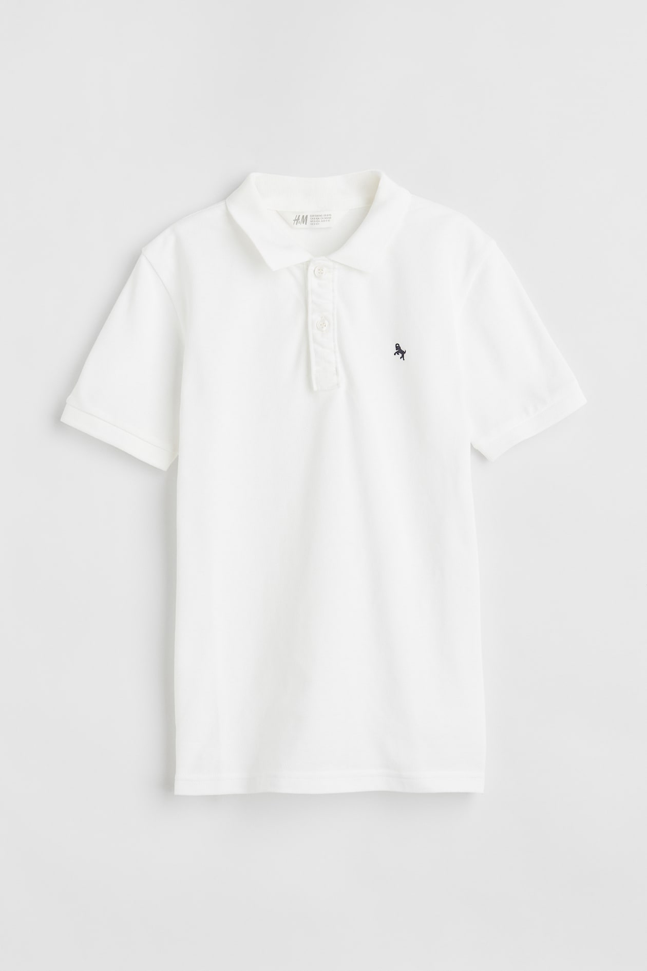 Polo Shirt - Short sleeve - Regular length - White - Kids | H&M US