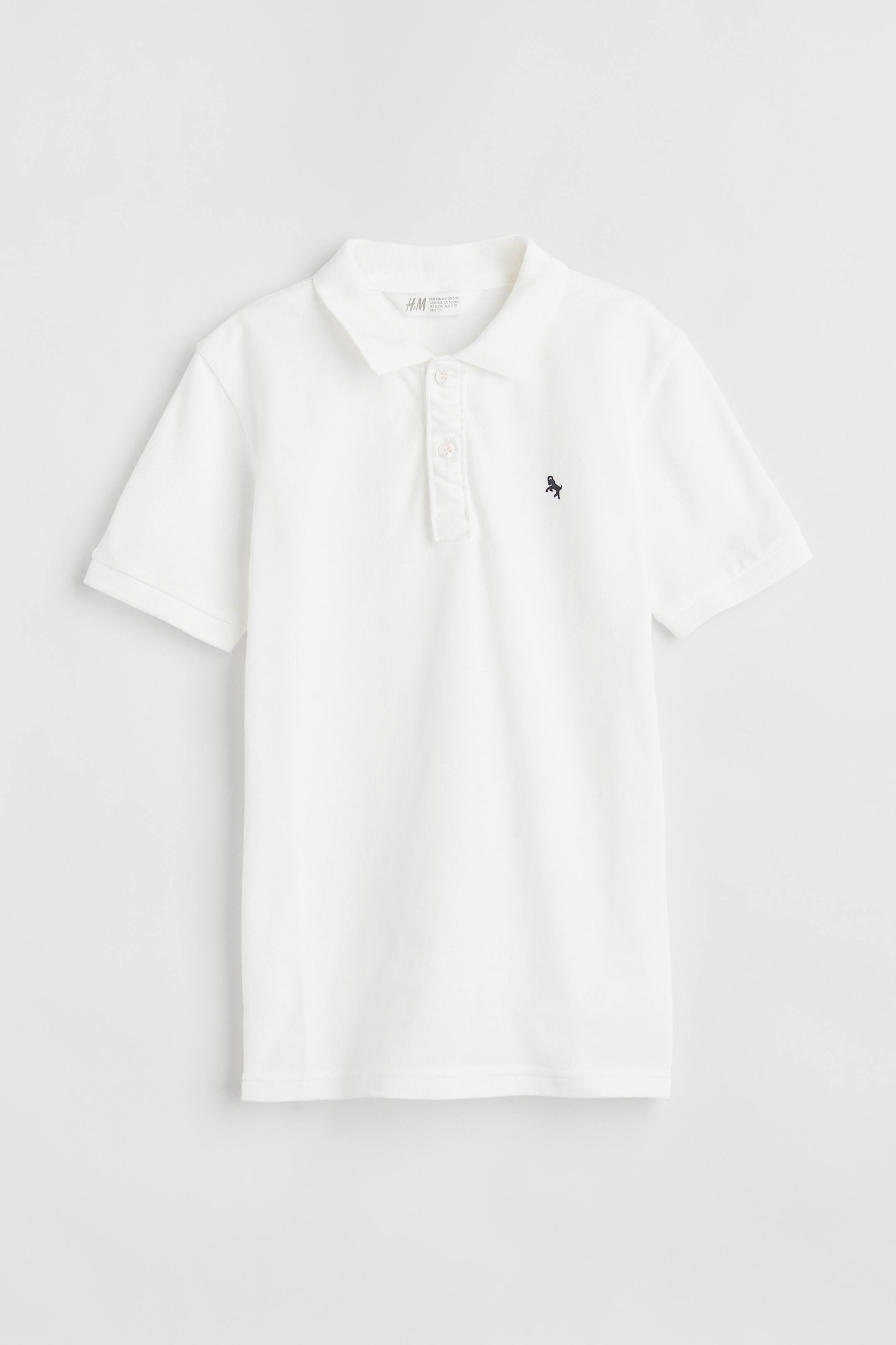 Polo Shirt - Short sleeve - Regular length - White - Kids | H&M US