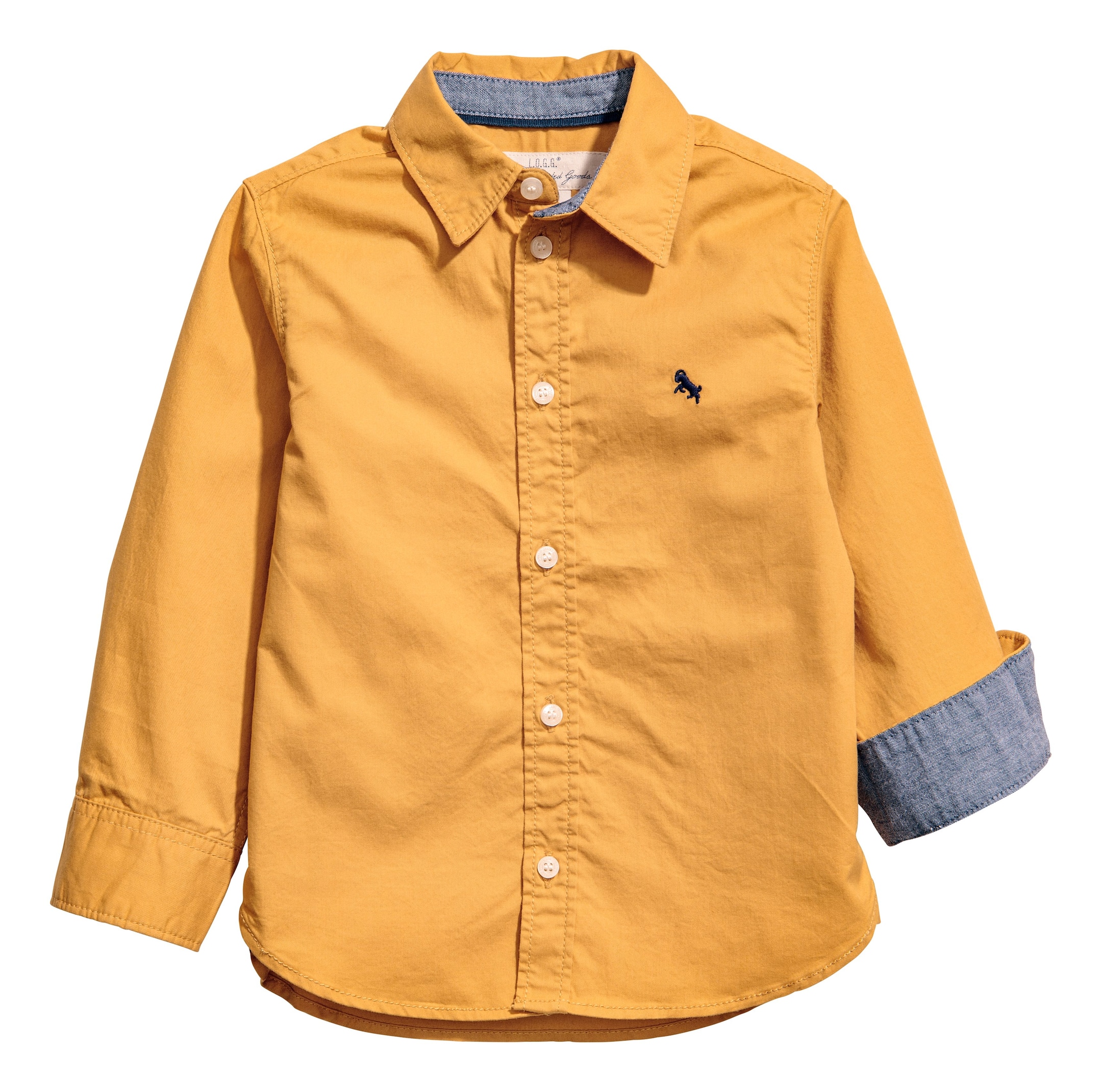 View larger image: Cotton shirt - Mustard yellow - Kids | H&M GB 1
