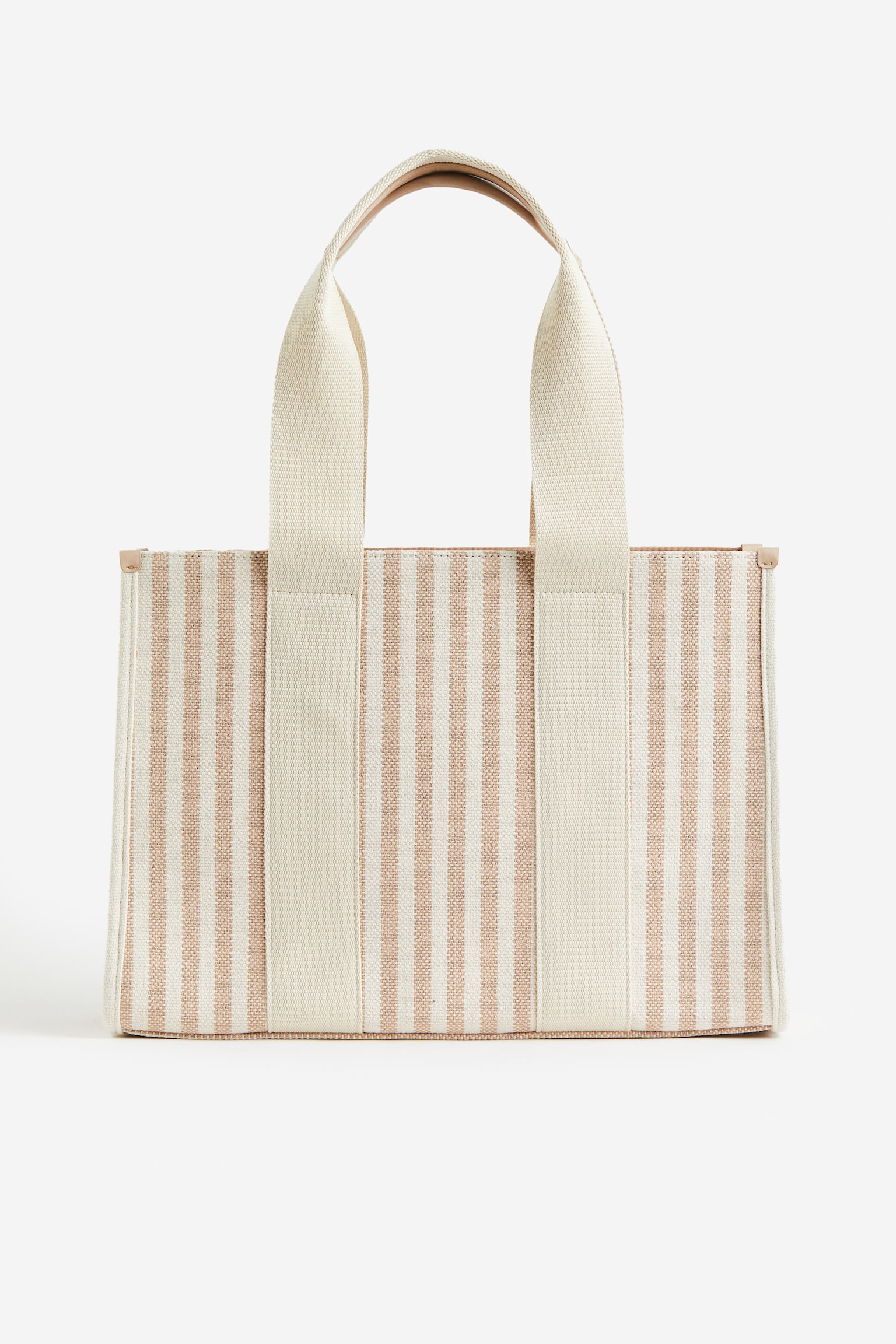 Jute Blend Shopper - Beige/Stripe/Beige - 1