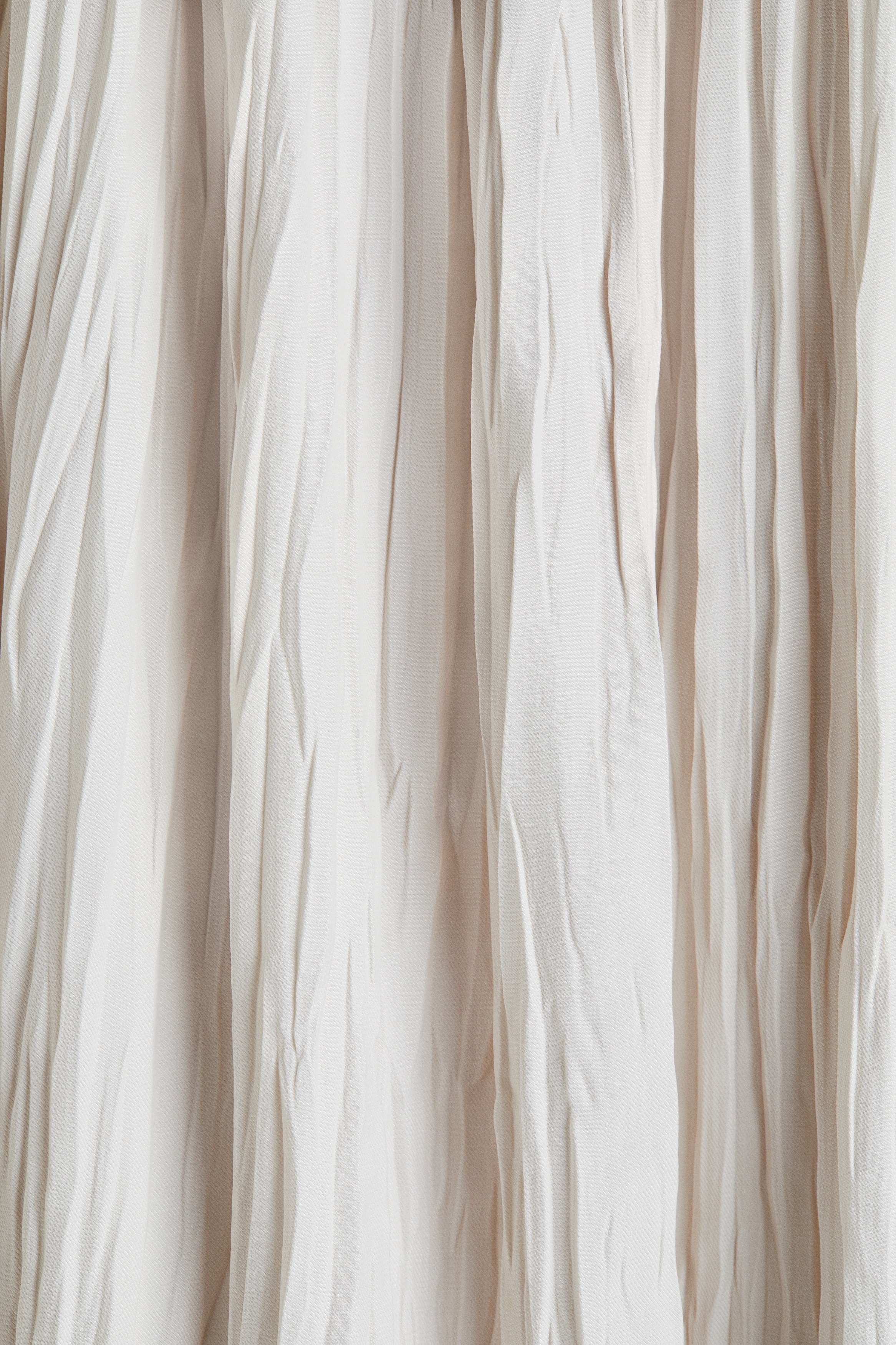 Crinkled twill skirt