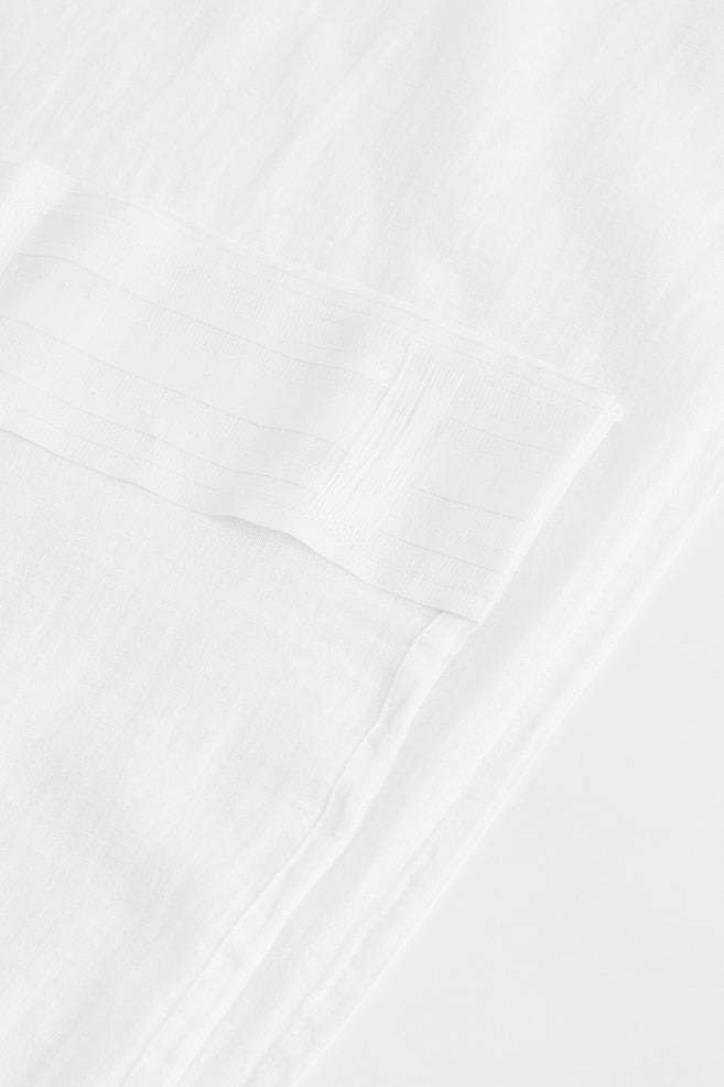 1-pack wide linen-blend curtain length - Hvid/Gul/Lys gråbeige - 4