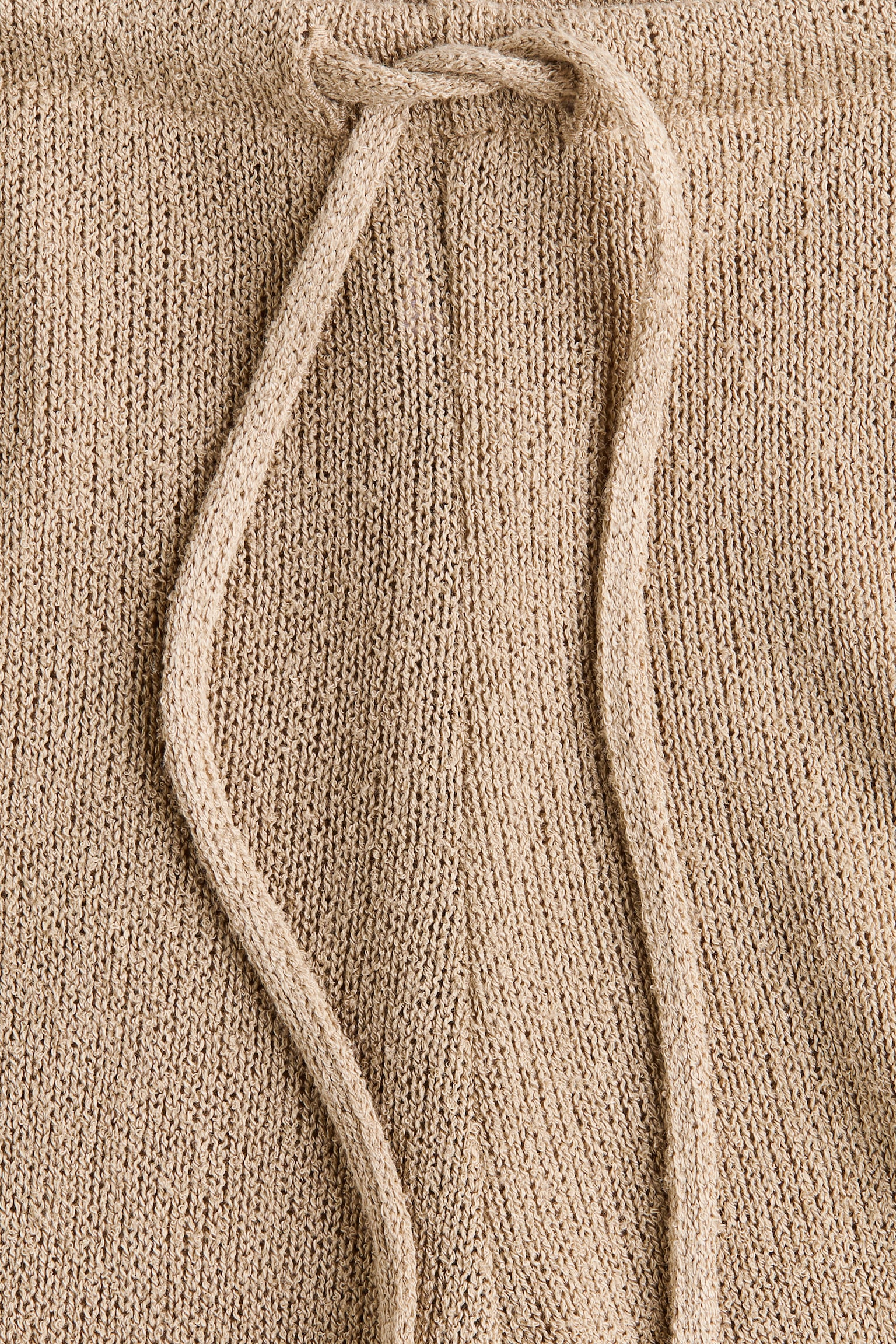 Женские брюки H&M Knit Drawstring, цвет: Бежевый — фото 5
