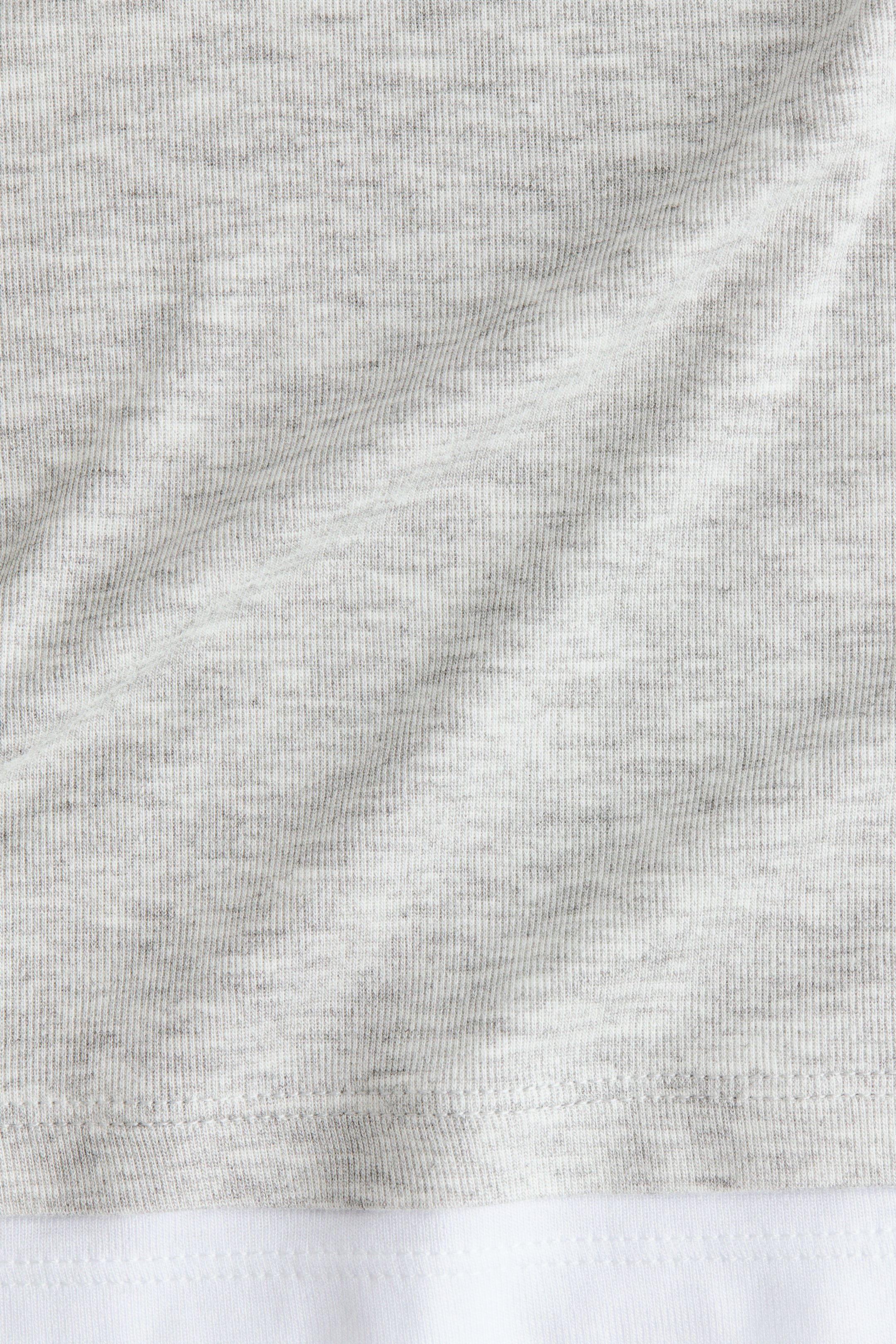 View larger image: Layered-look top - Light grey marl/white - Ladies | H&M SG 5