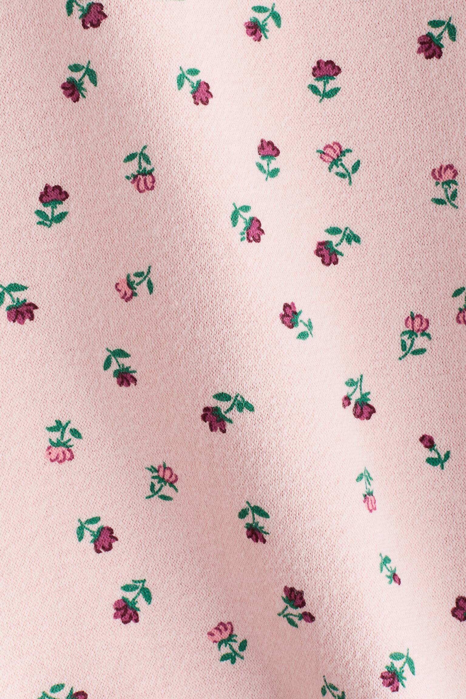 Komplet dukserice i helanki - Svetloružičasta/cvetni dezen - 3