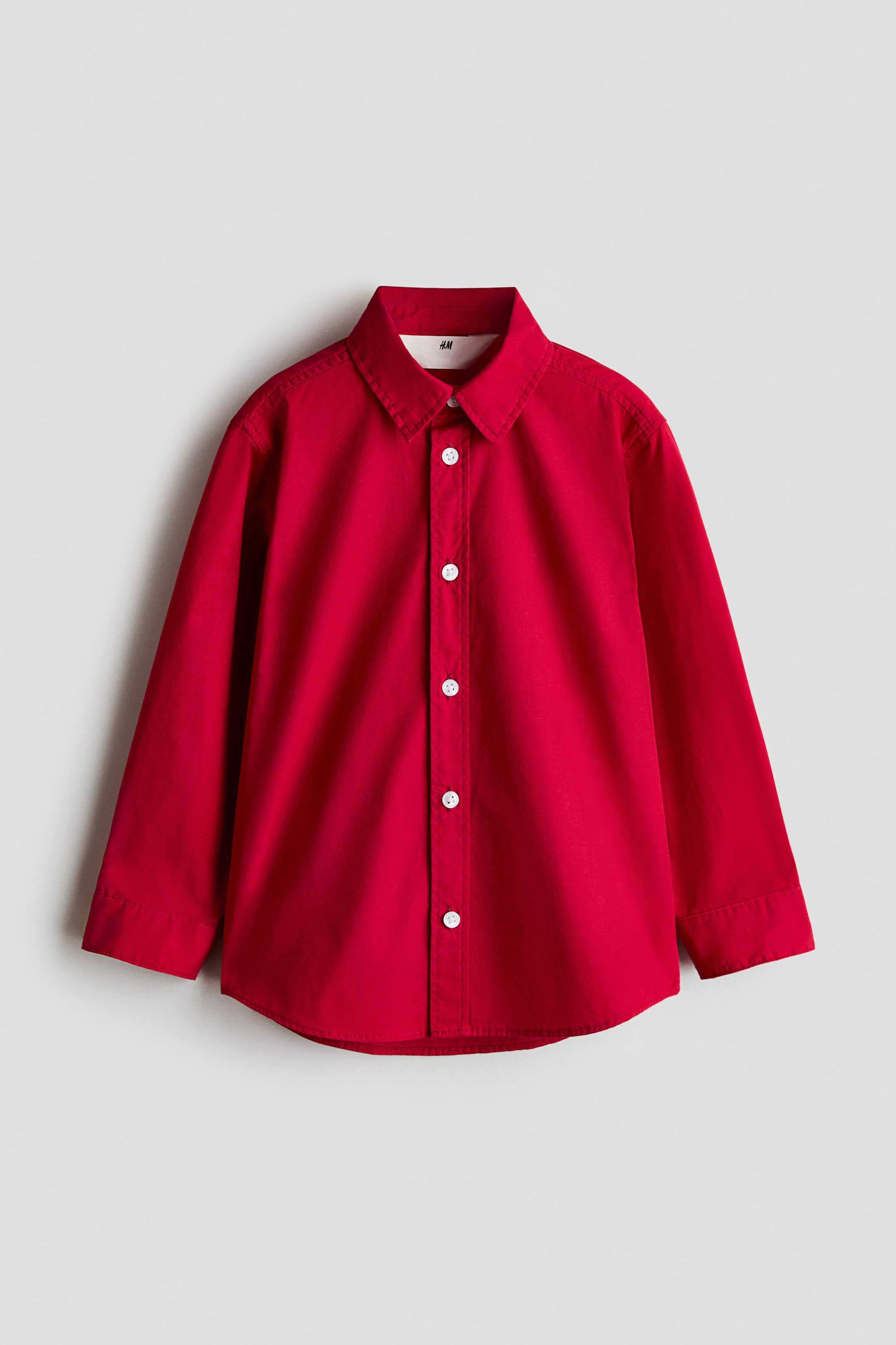 View larger image: Cotton shirt - Red - Kids | H&M 1