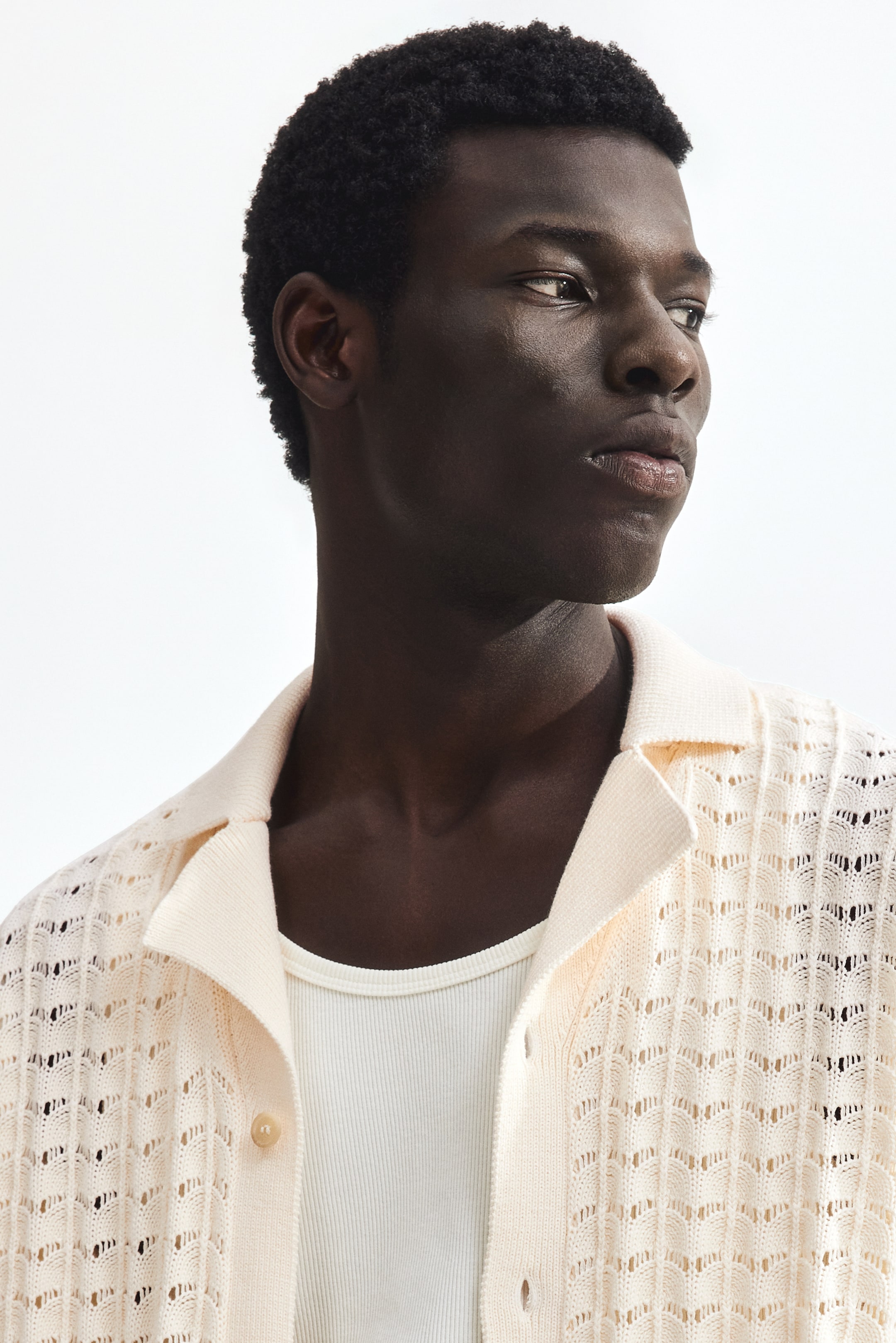 Relaxed-Fit Pointelle-Knit Resort Shirt