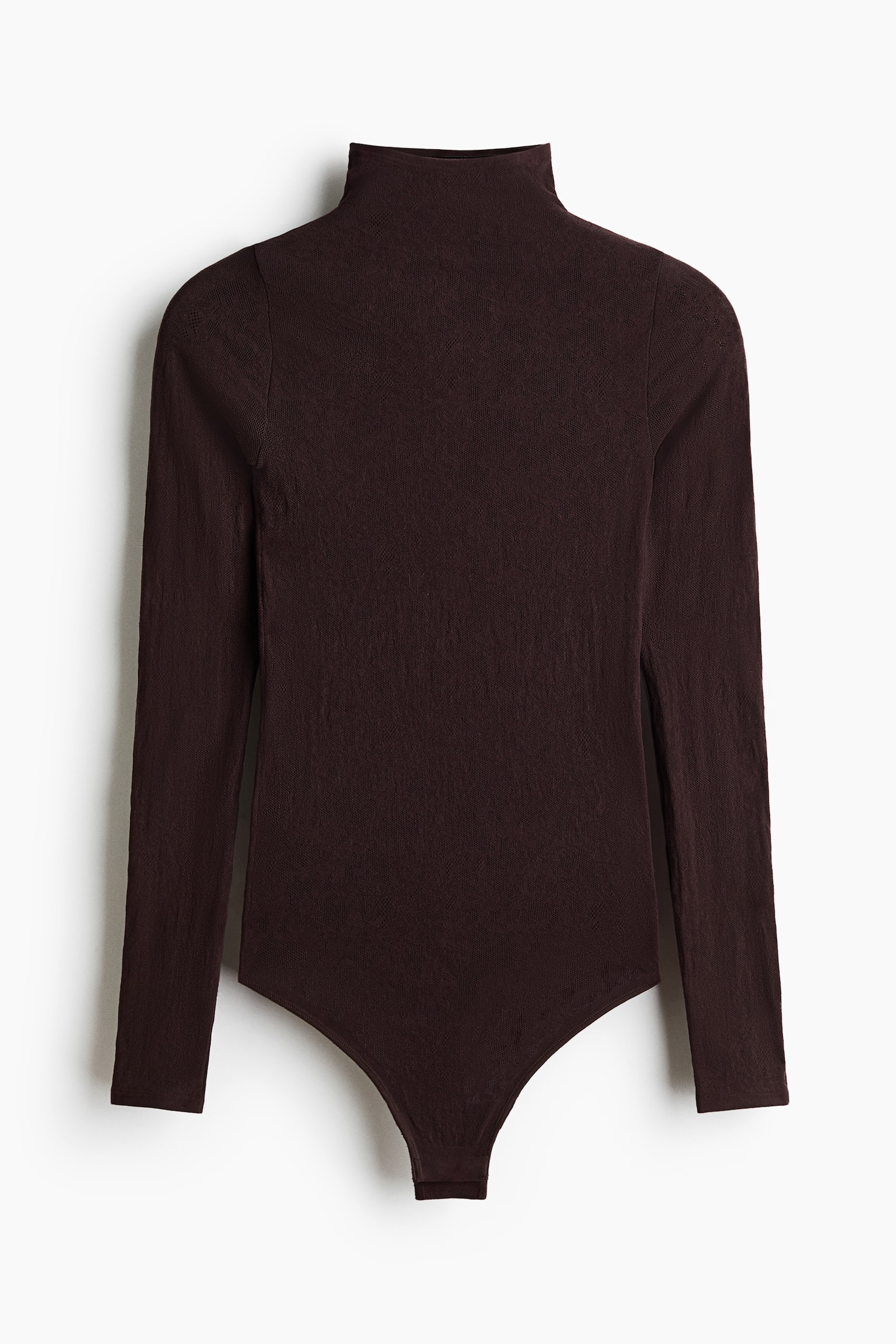 Body string Seamless en dentelle - Marron foncé - 1