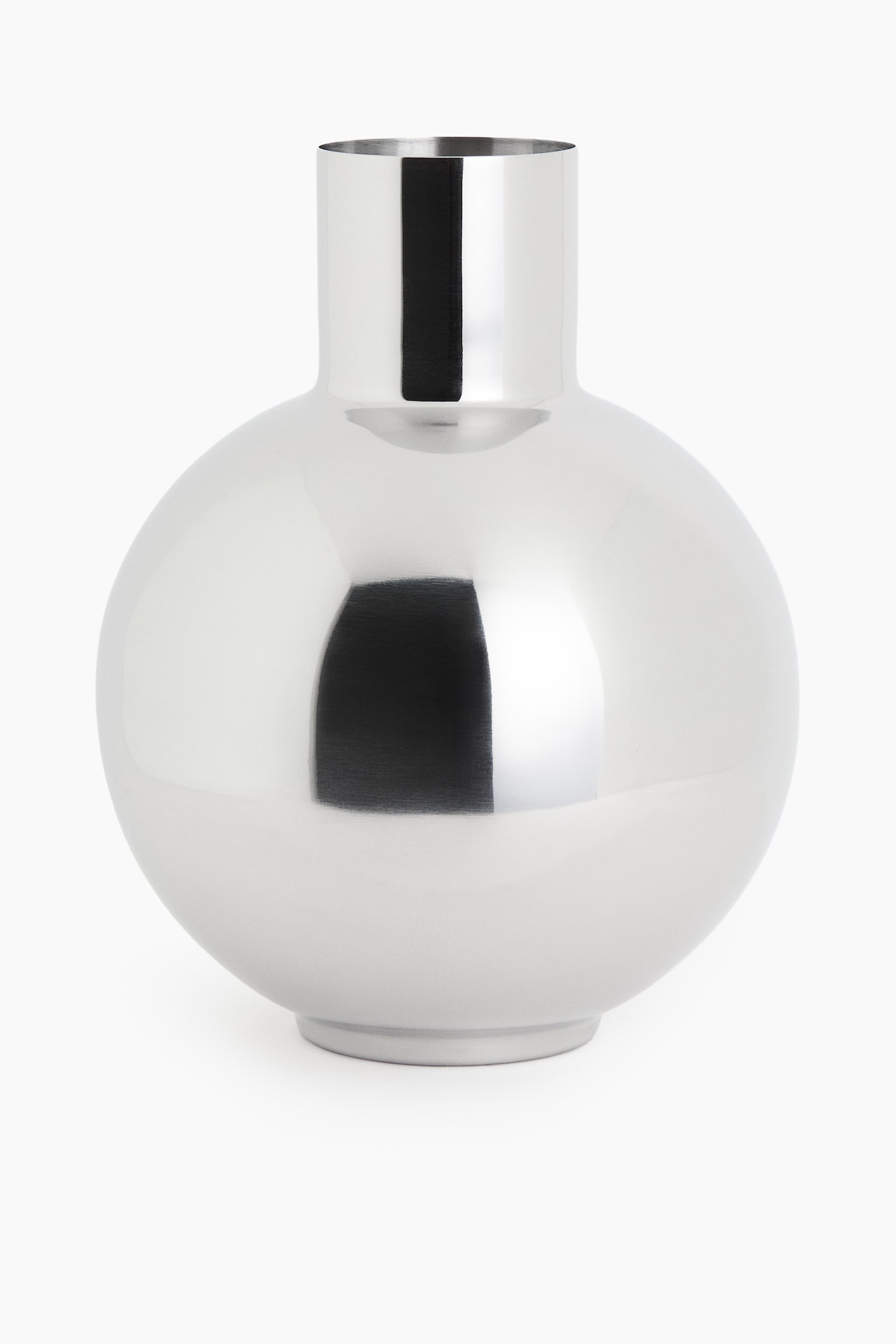 Large stainless steel vase - Silver-coloured - 1