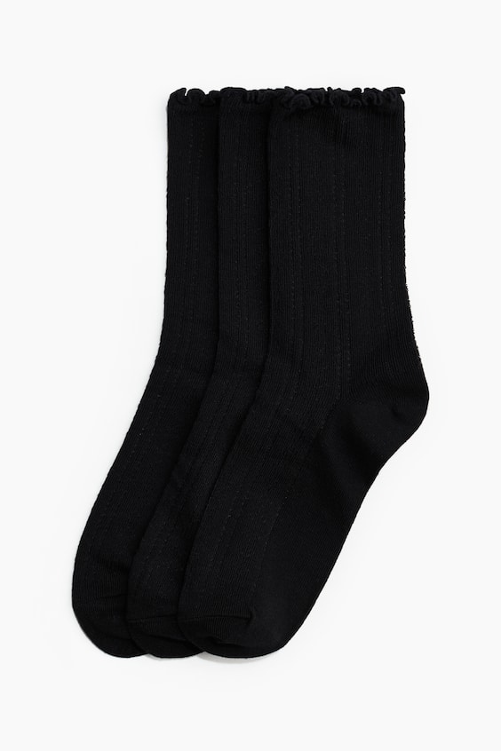 Носки Knit, ажурная вязка, 3 шт. — H&M